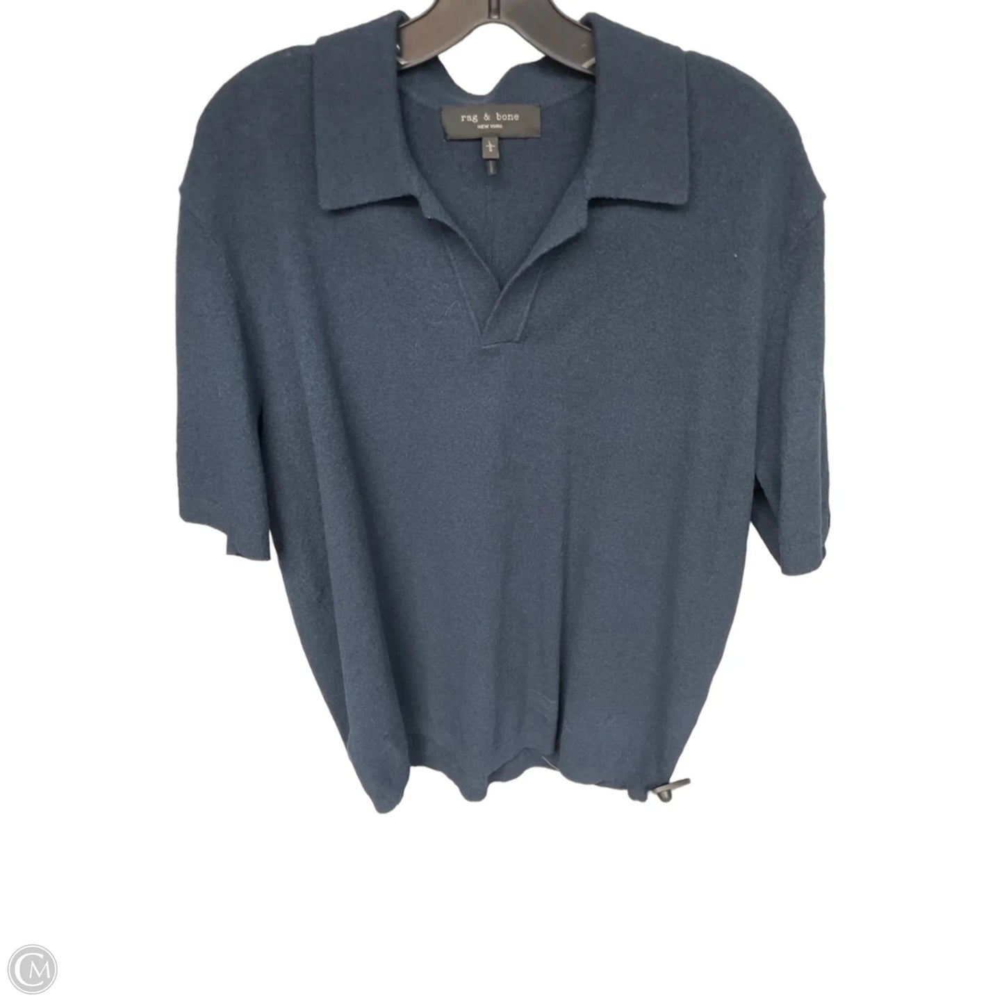 Top Short Sleeve By Rag And Bone In Navy, Size: L