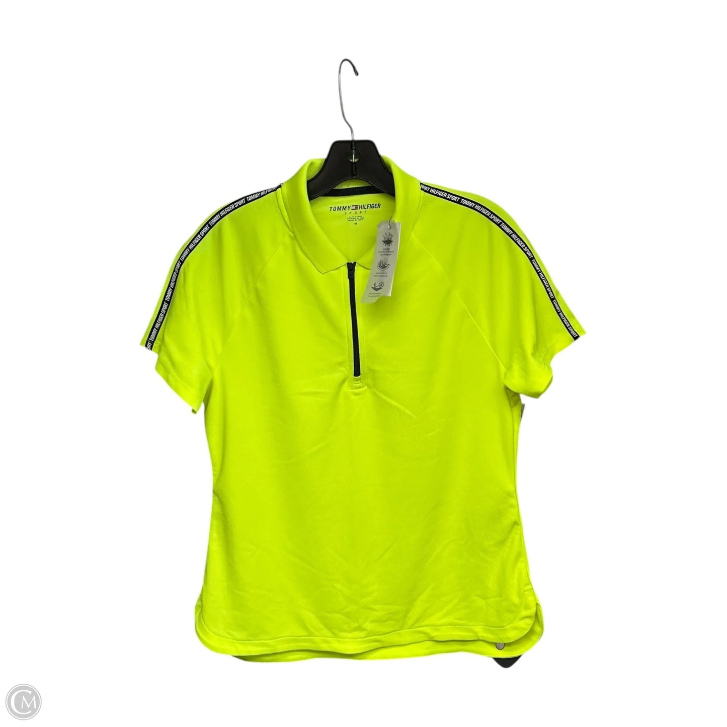 Athletic Top Short Sleeve By Tommy Hilfiger In Yellow, Size: M