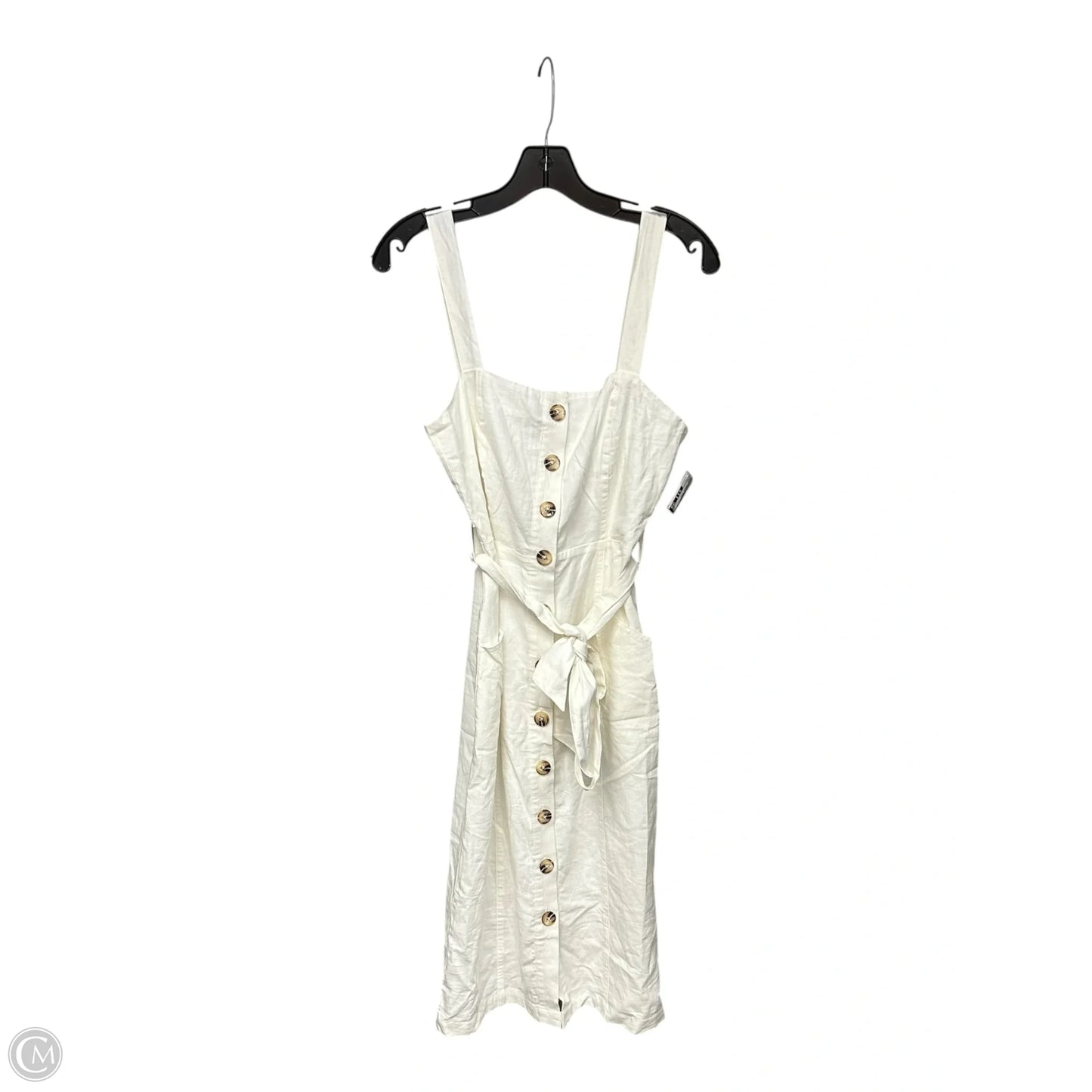 Dress Casual Midi By Forever 21 In White, Size: S