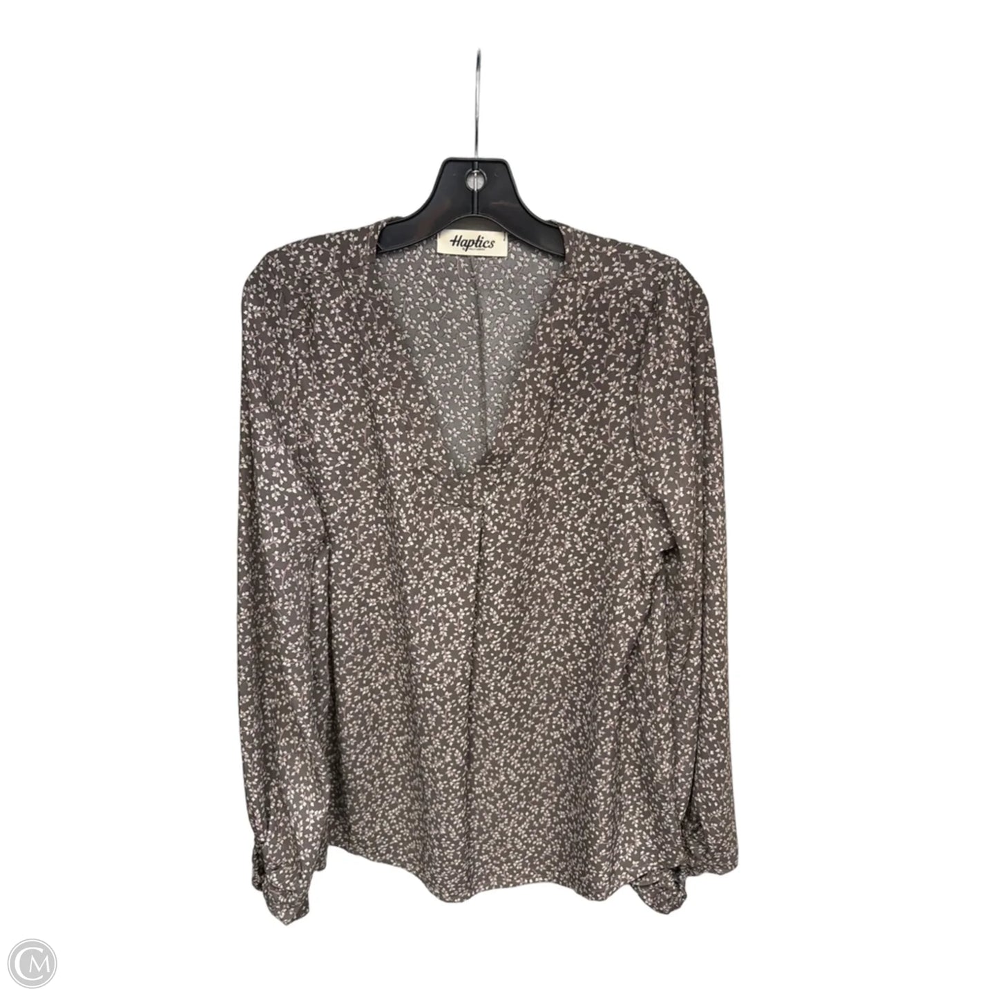 Top Long Sleeve By Haptics In Brown, Size: S