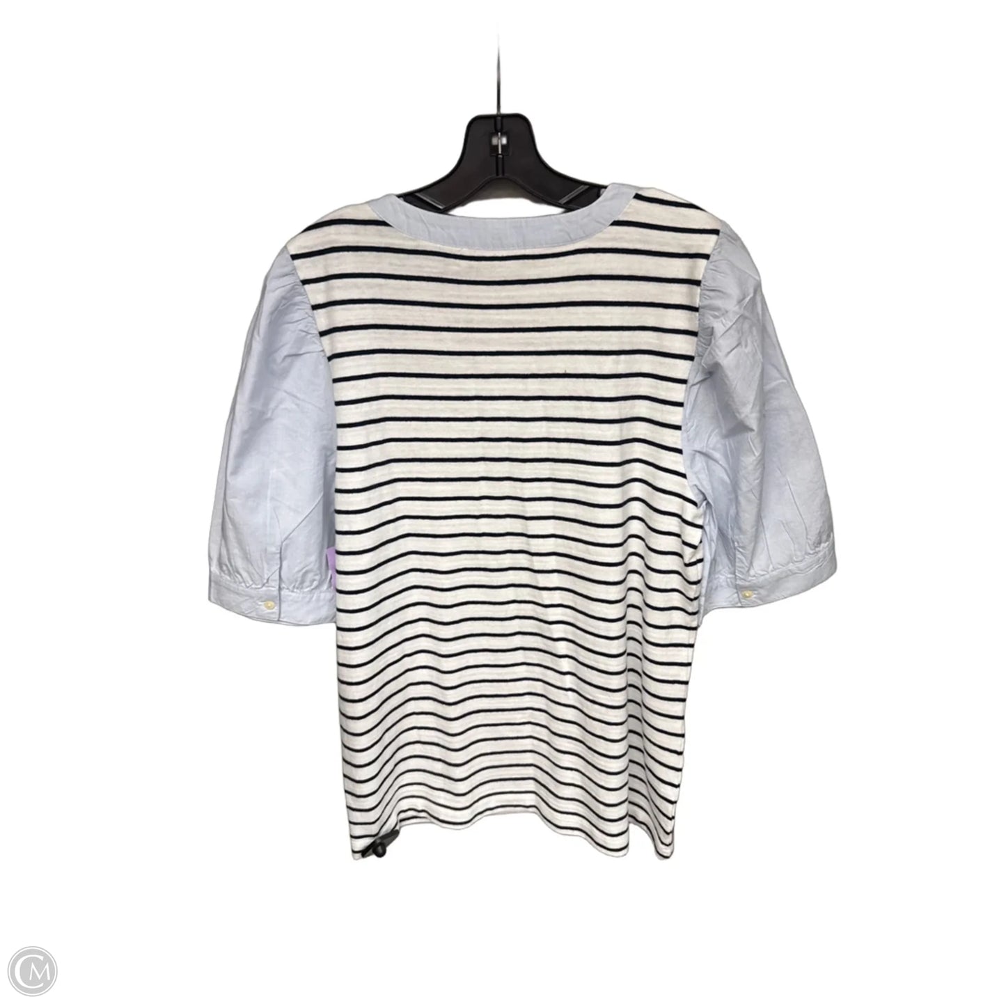 Top Short Sleeve By Loft In Striped Pattern, Size: Xl