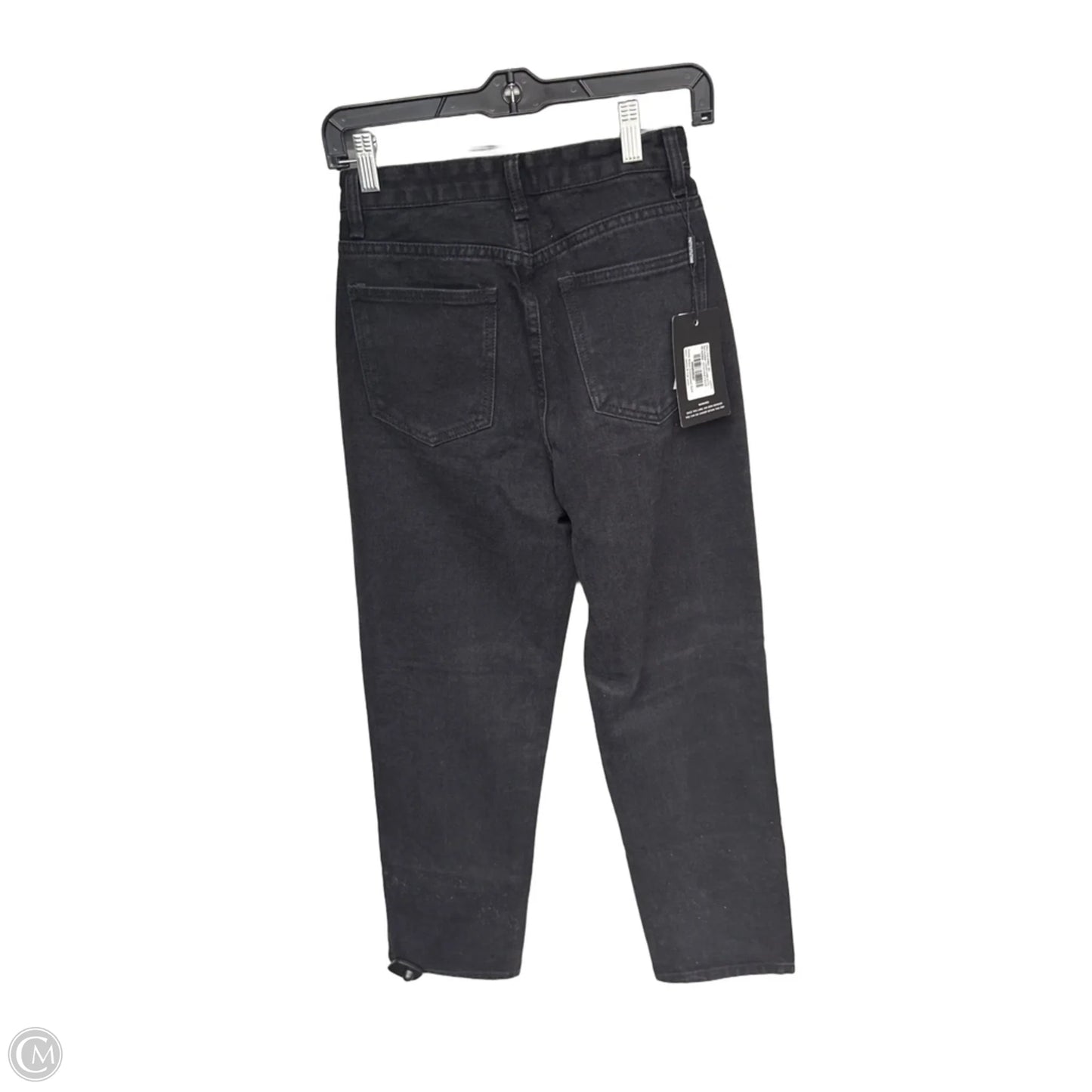 Jeans Straight By Pretty Little Thing In Black Denim, Size: 4