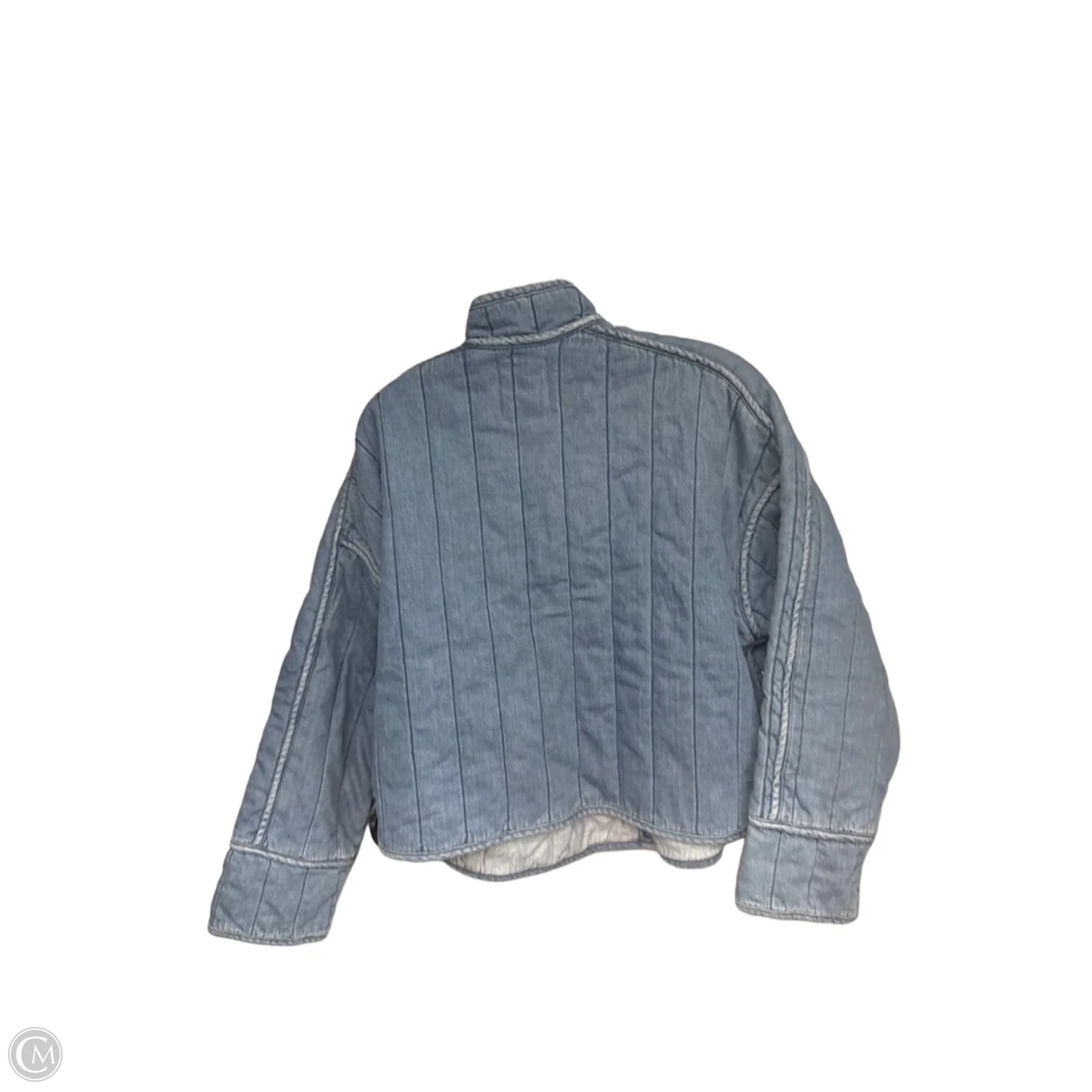 Coat Puffer & Quilted By Primark In Blue Denim, Size: L