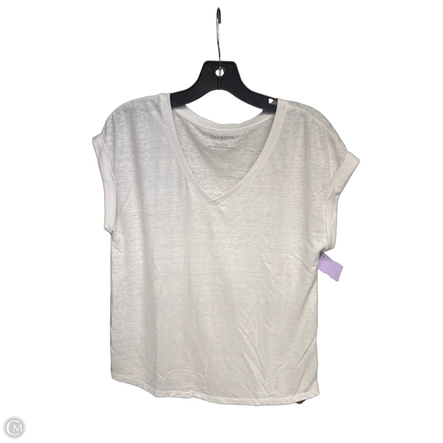 Top Short Sleeve By Talbots In White, Size: S