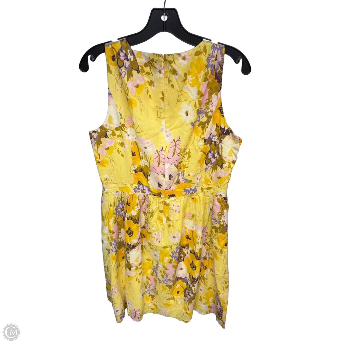 Dress Party Midi By Brooks Brothers In Pink & Yellow, Size: 10