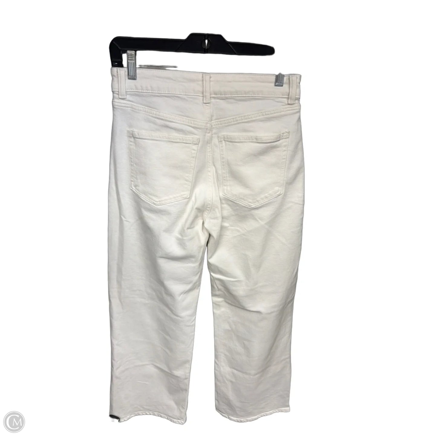 Jeans Wide Leg By H&m In White Denim, Size: 6