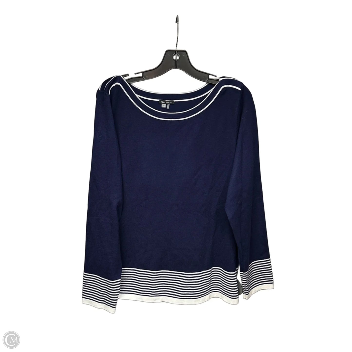 Sweater By Vila Milano In Blue & White, Size: Xl