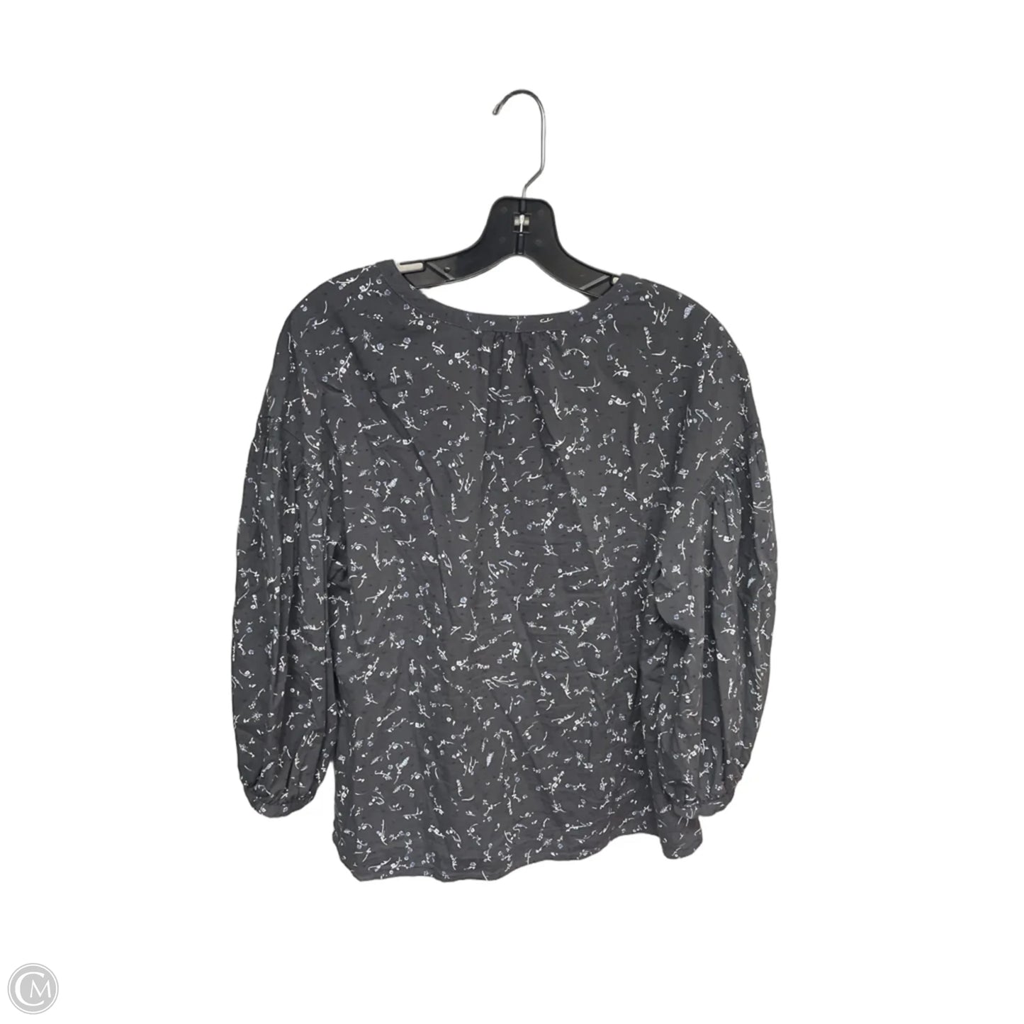 Top 3/4 Sleeve By Sonoma In Grey, Size: M