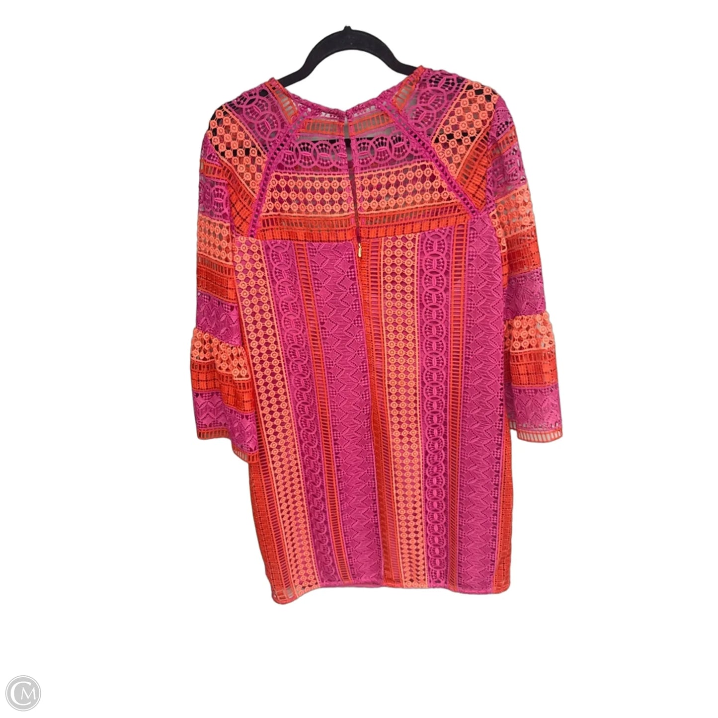 Dress Designer By Trina Turk In Orange & Pink, Size: 12