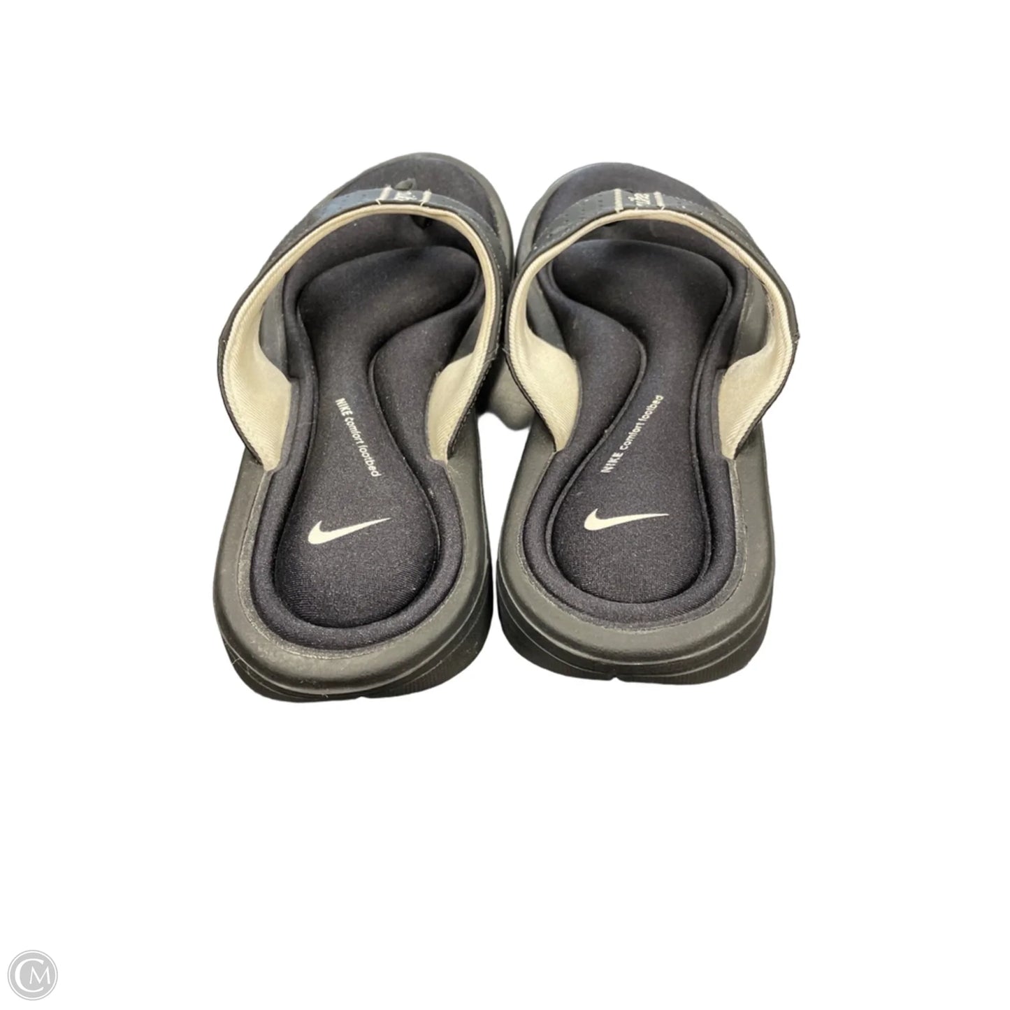 Sandals Flip Flops By Nike In Black, Size: 8