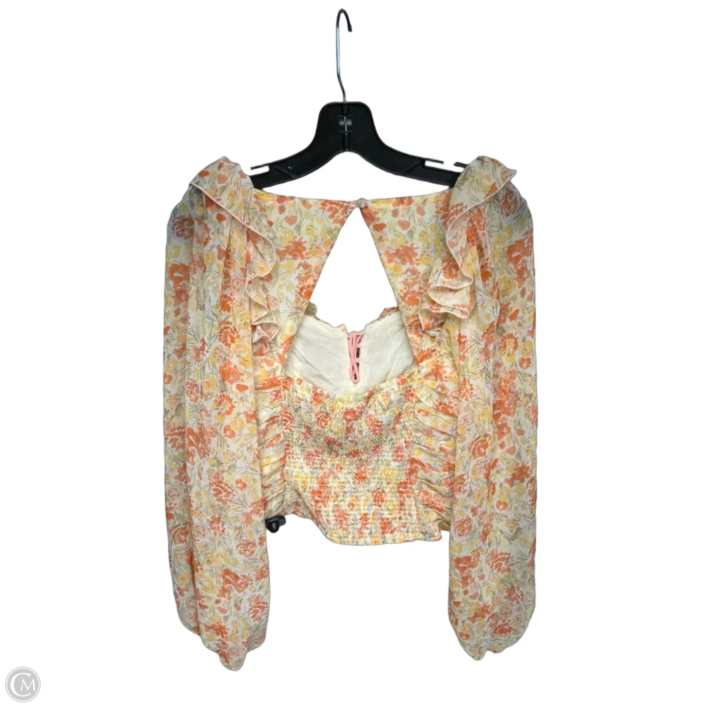 Top Long Sleeve By Free People In Orange, Size: Xs