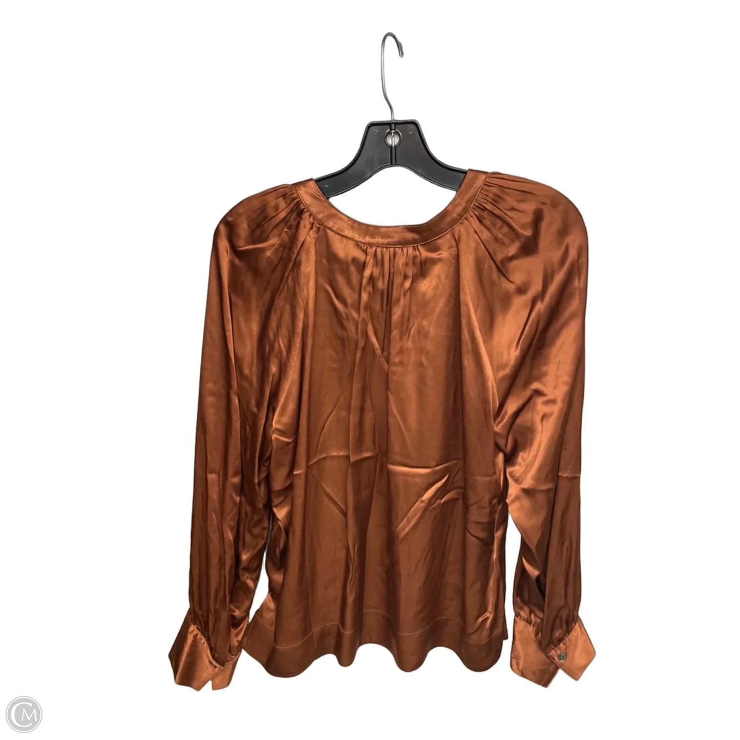 Blouse Long Sleeve By Rails In Bronze, Size: S