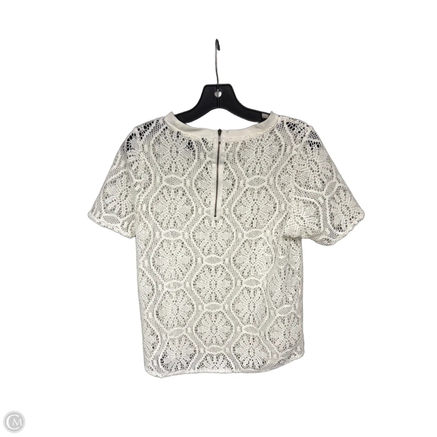 Top Short Sleeve By Banana Republic In White, Size: S