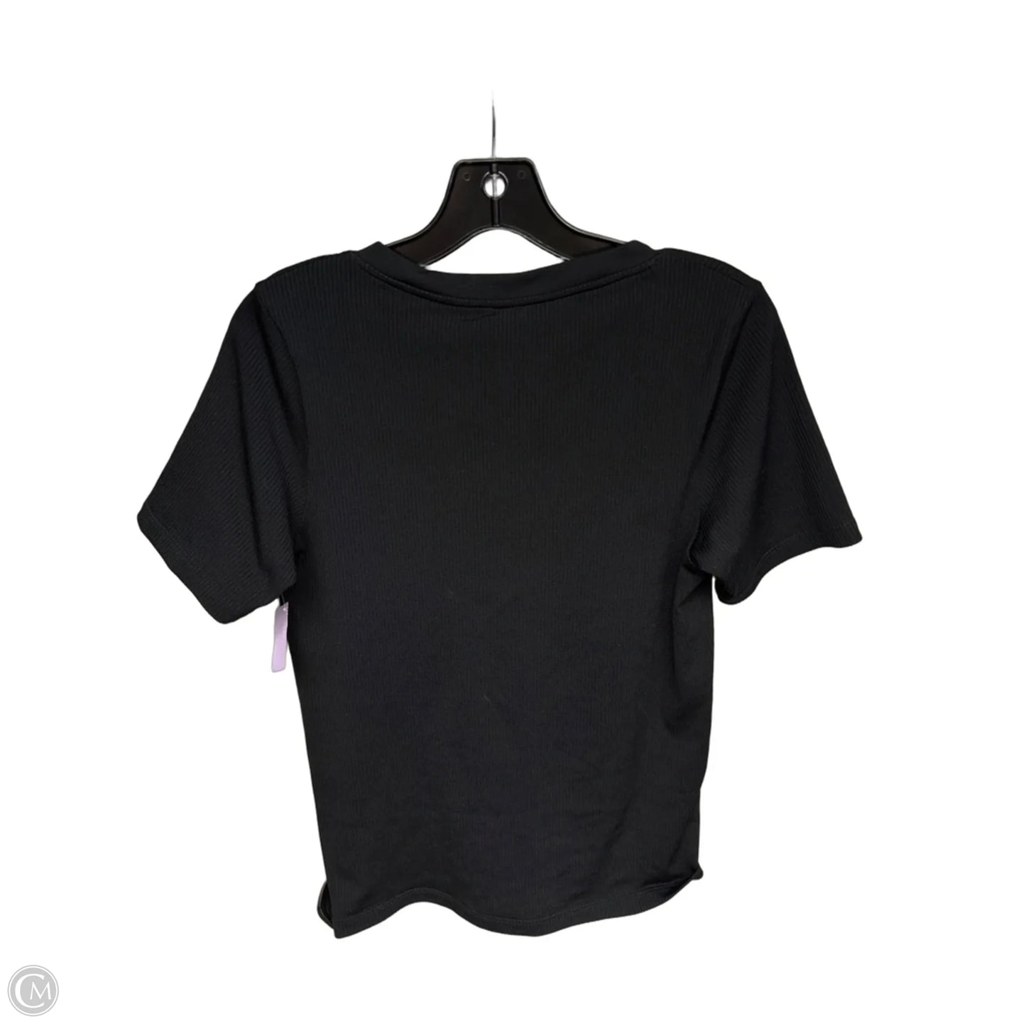 Athletic Top Short Sleeve By Athleta In Black, Size: L
