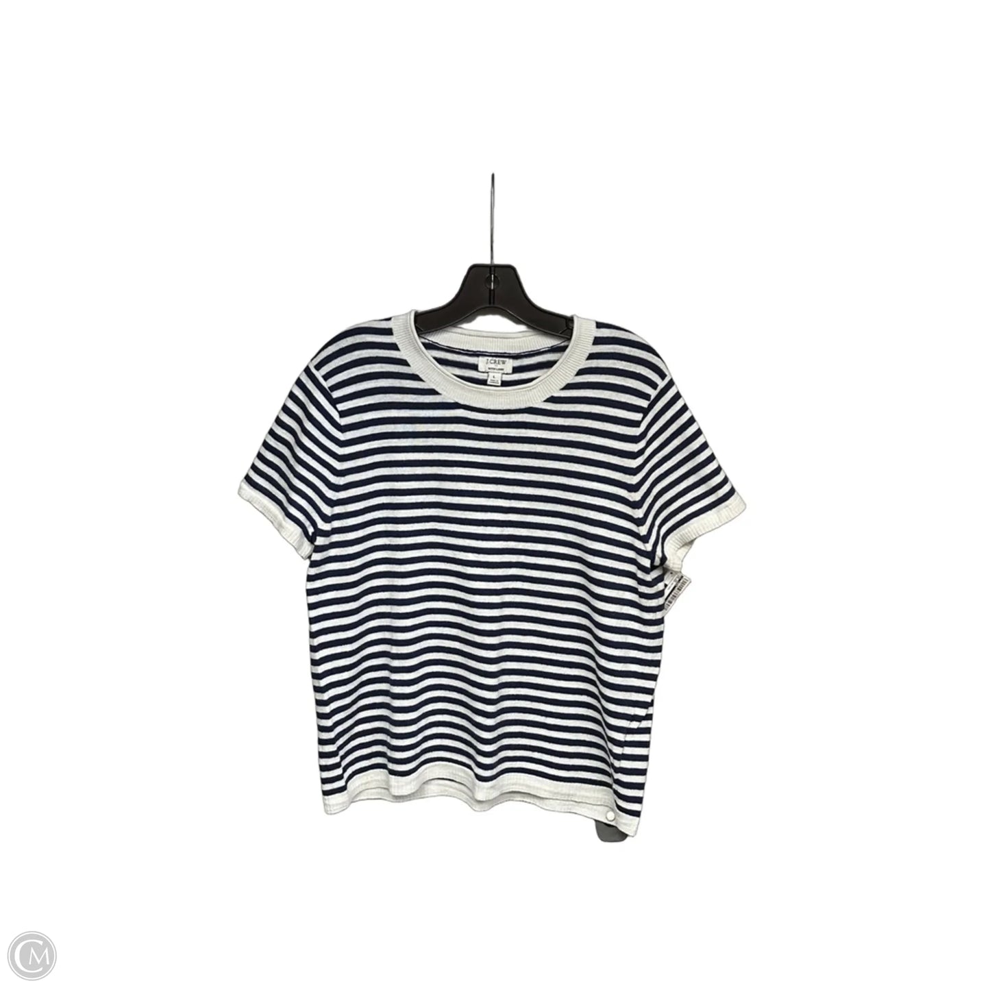 Top Short Sleeve By J. Crew In Striped Pattern, Size: L
