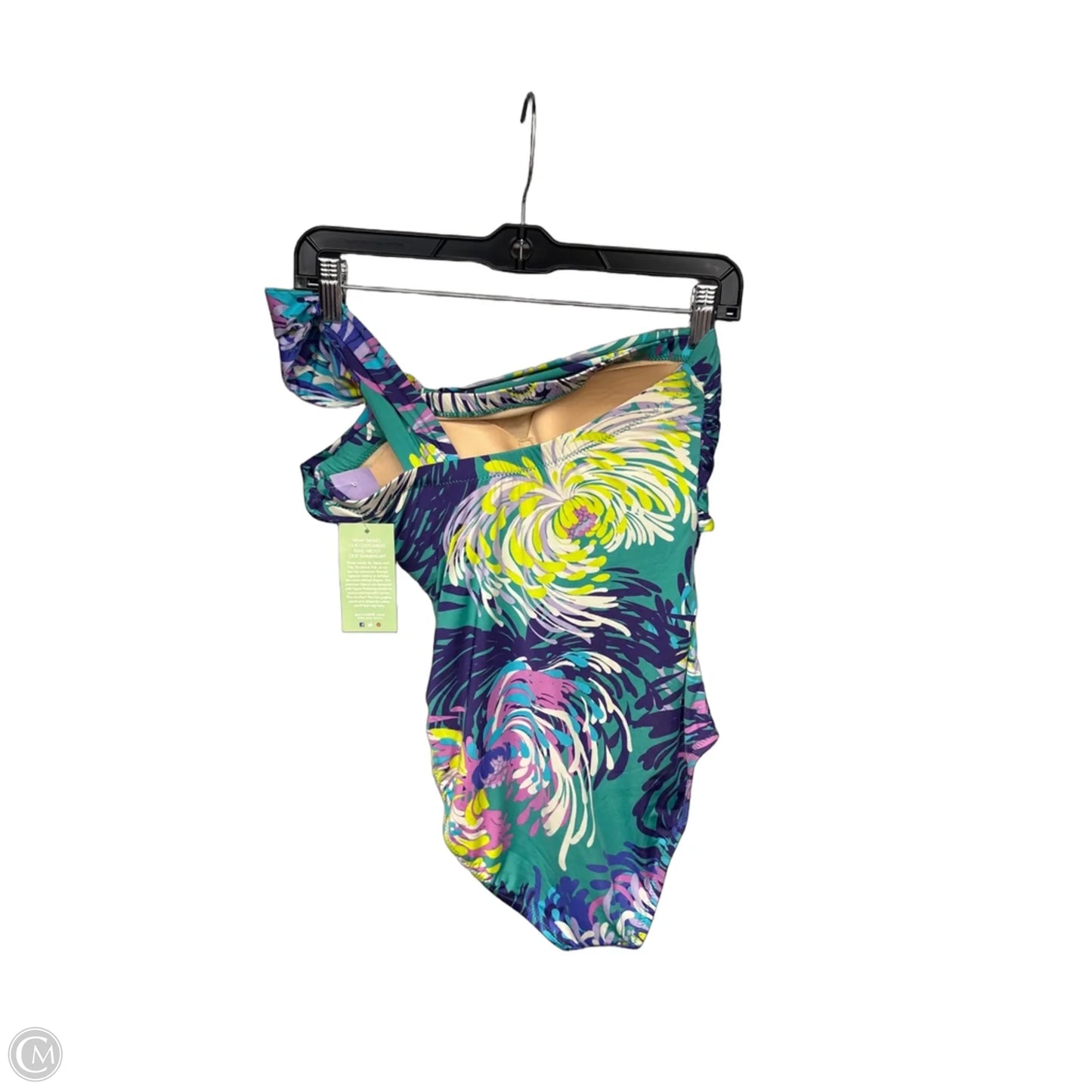 Swimsuit By Garnet Hill In Purple & Yellow, Size: 8