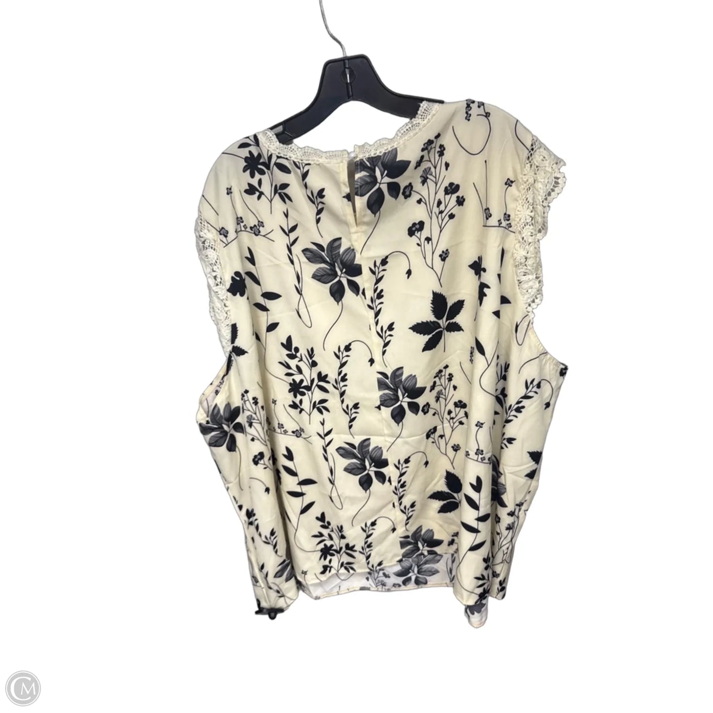 Top Sleeveless By Shein In Black & Cream, Size: Xxl