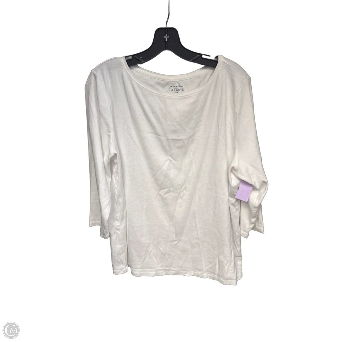 Top Short Sleeve By Talbots In White, Size: 2x