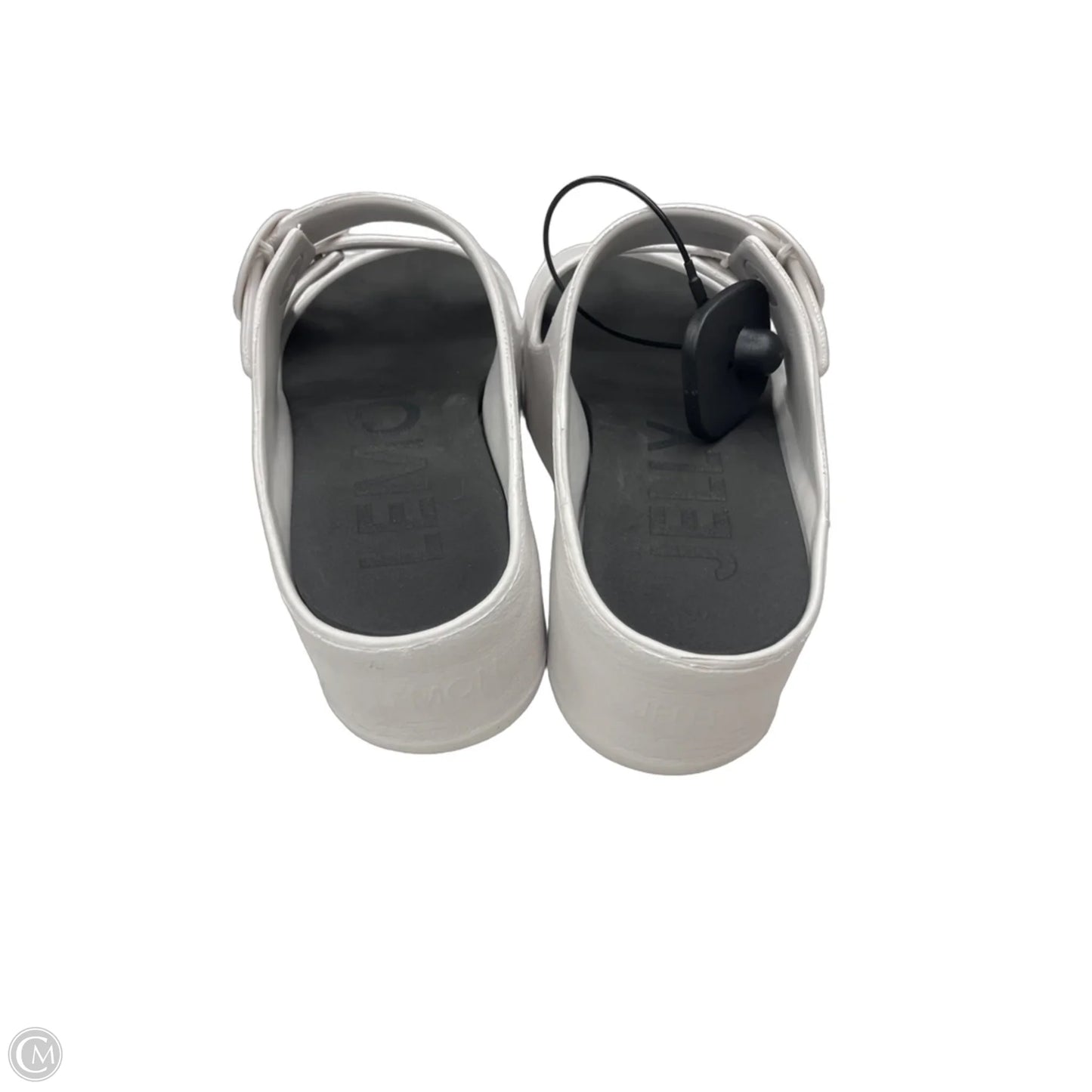 Sandals Heels Wedge By Clothes Mentor In White, Size: 9.5