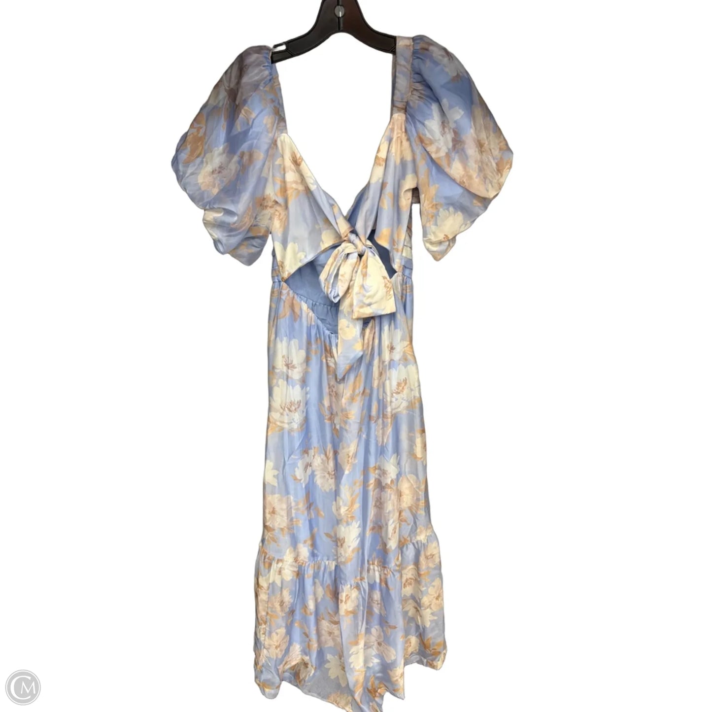 Dress Party Long By Abercrombie And Fitch In Blue & Cream, Size: L
