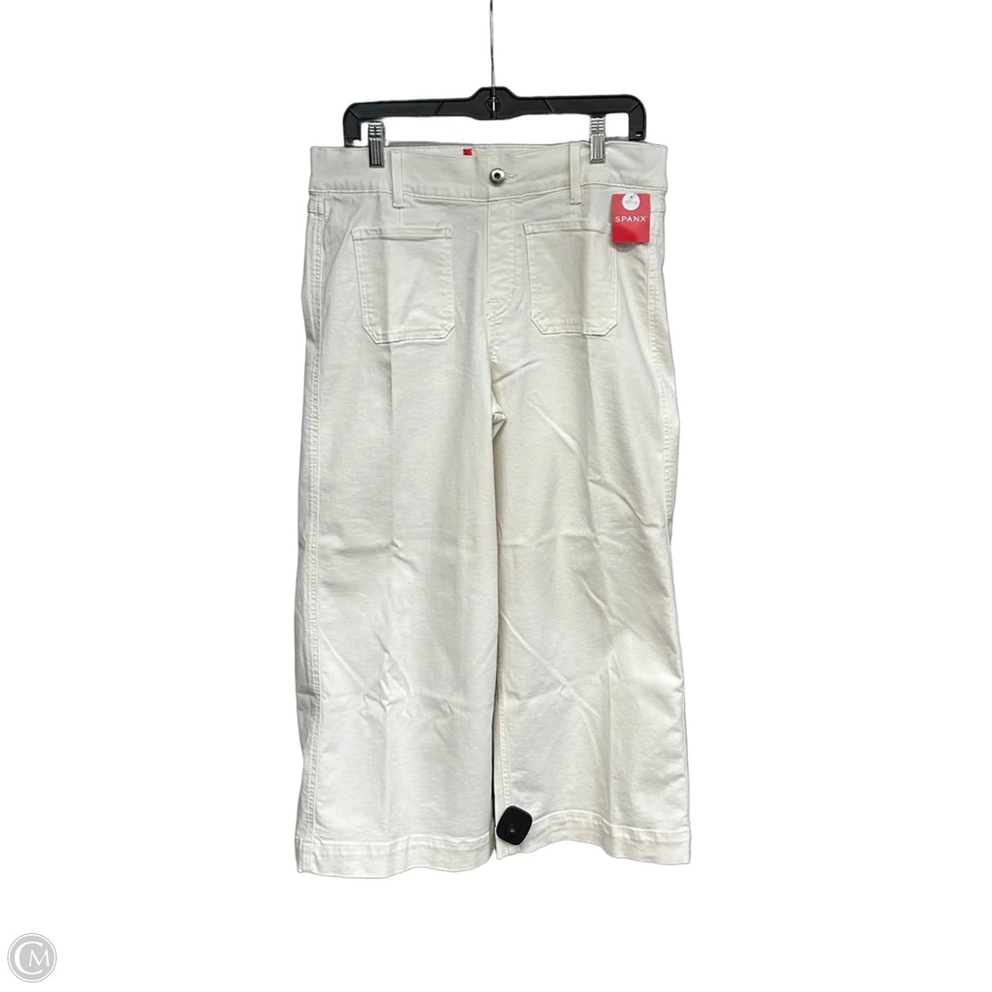 Pants Cropped By Spanx In Cream Denim, Size: Xlp