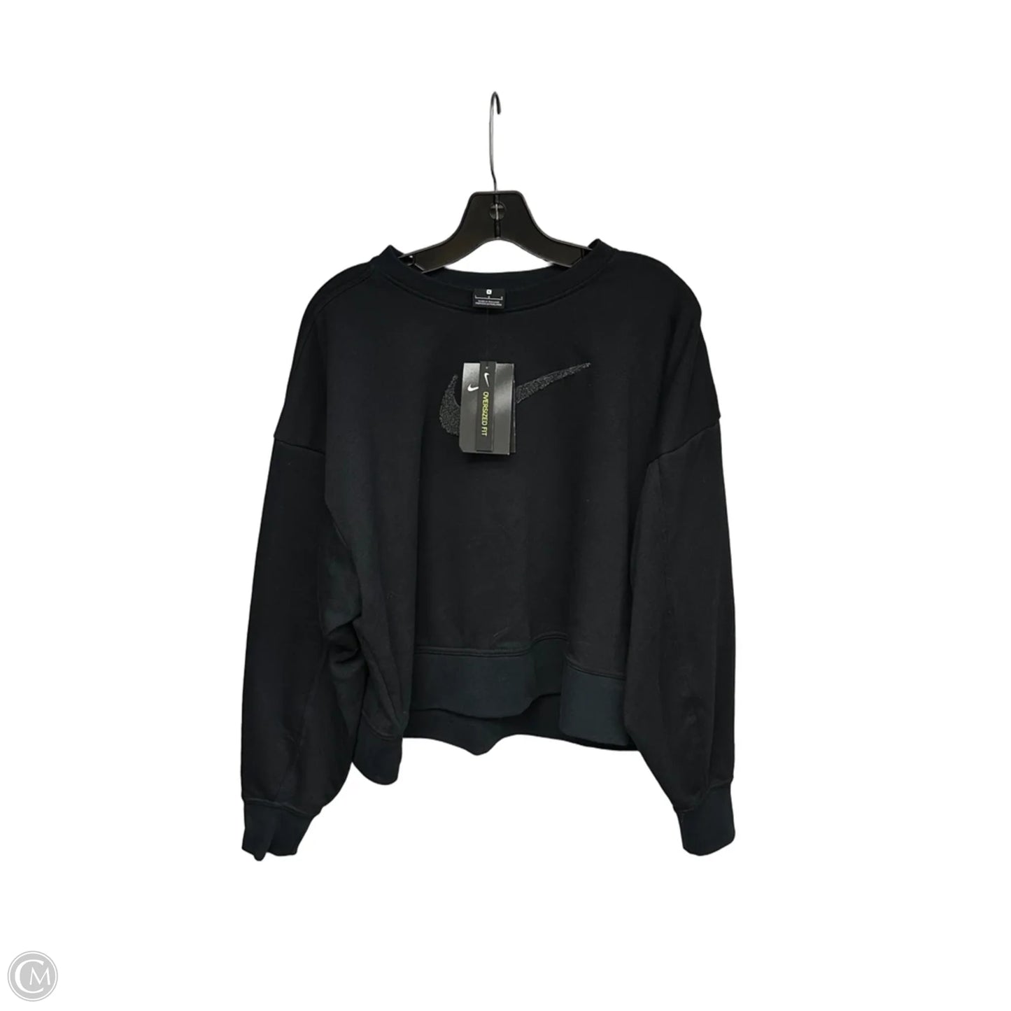 Athletic Sweatshirt Crewneck By Nike Apparel In Black, Size: L