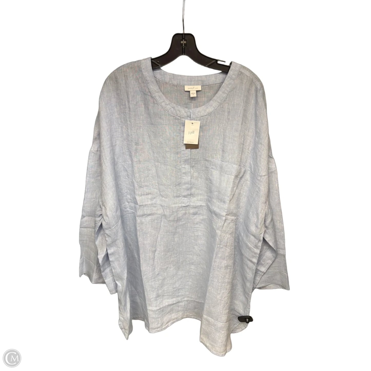 Tunic 3/4 Sleeve By Pure Jill In Blue, Size: 3x