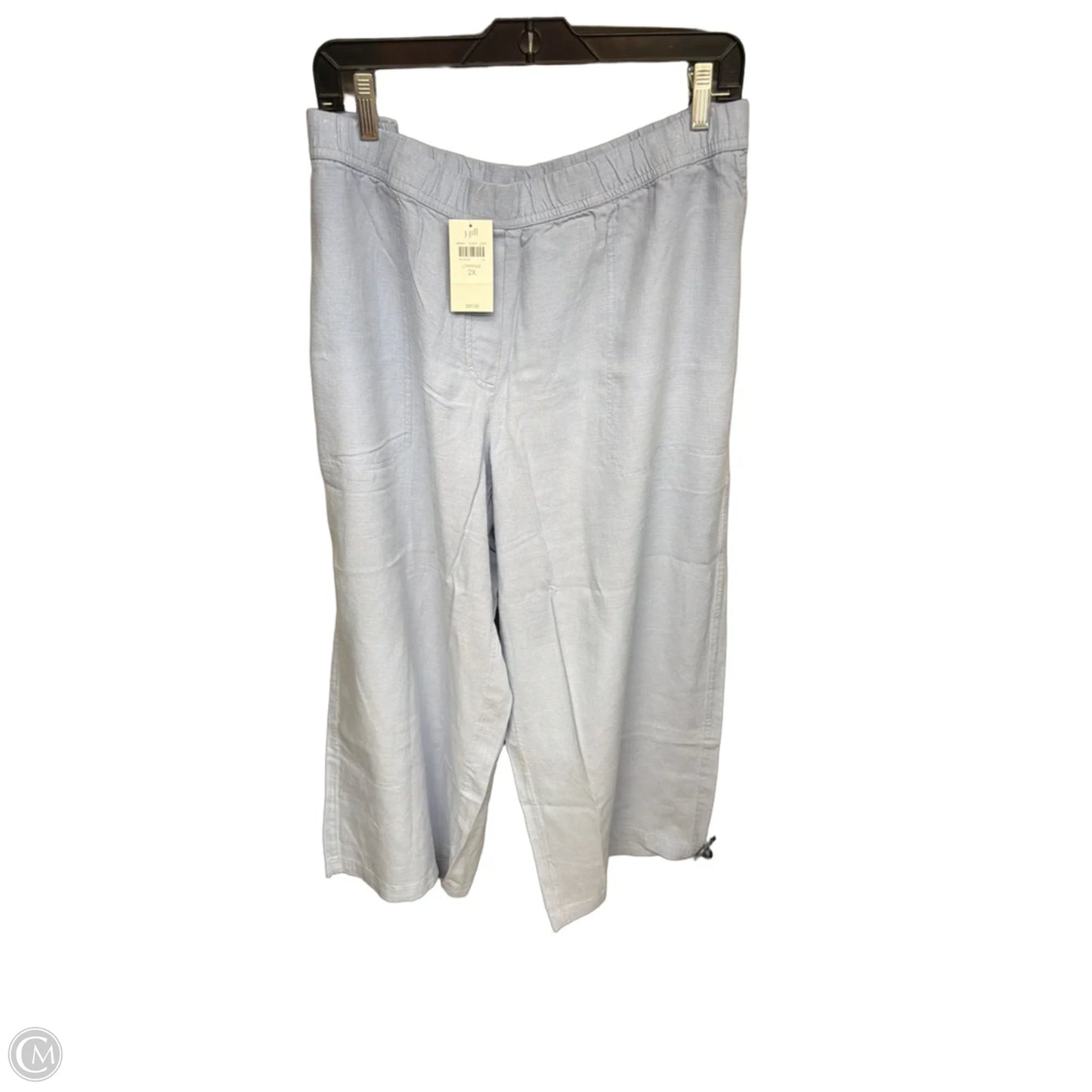 Pants Linen By Pure Jill In Blue, Size: 2x
