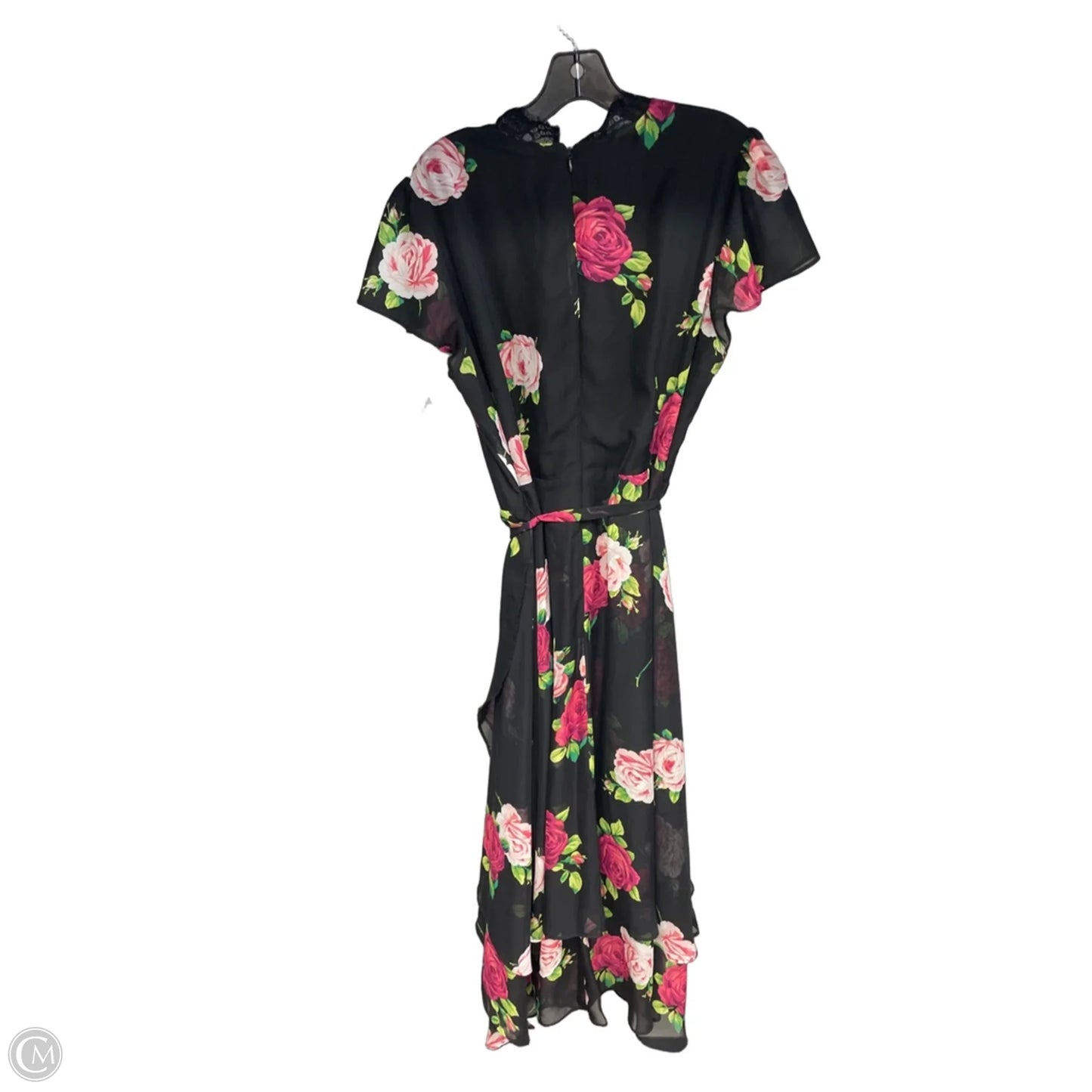 Dress Party Midi By Betsey Johnson In Black & Pink, Size: 16