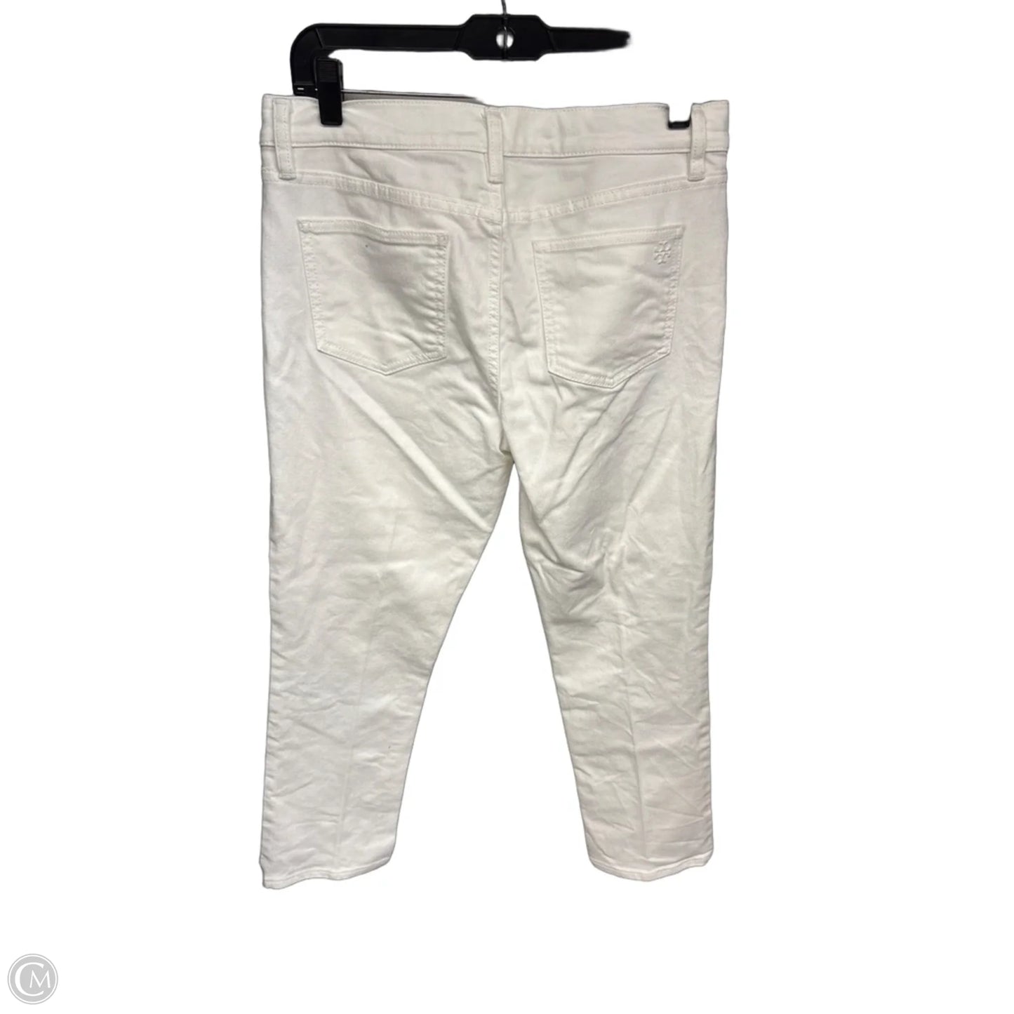 Jeans Designer By Tory Burch In White Denim, Size: 8