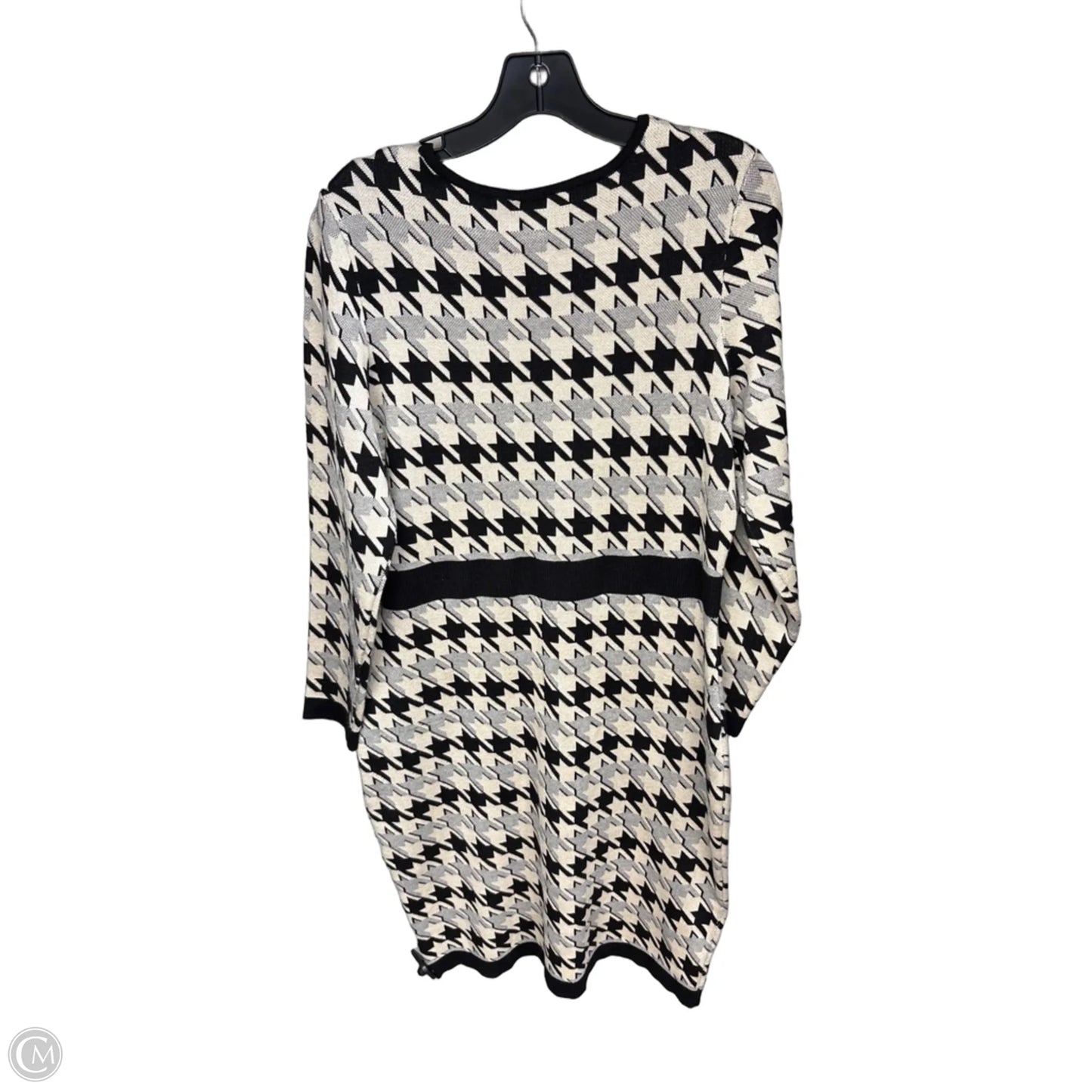 Dress Sweater By Taylor In Black & Cream, Size: Xl