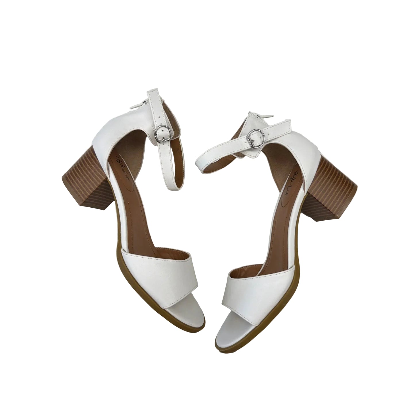 Sandals Heels Block By Style And Company In White, Size: 7.5