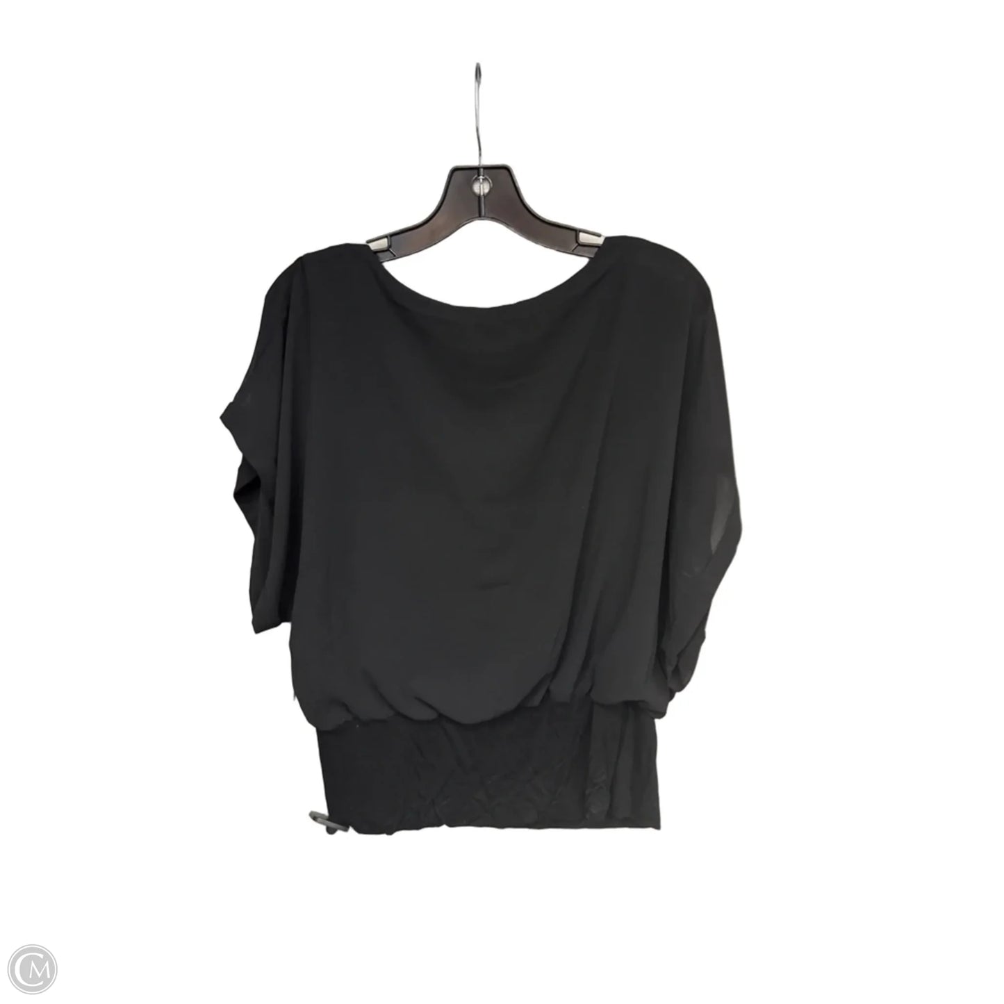 Top Short Sleeve By Joseph A. In Black, Size: L