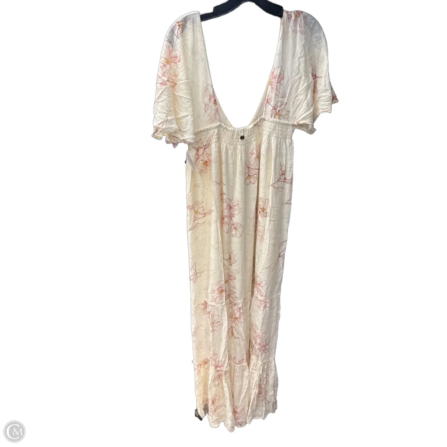 Dress Casual Maxi By Billabong In Cream & Pink, Size: M
