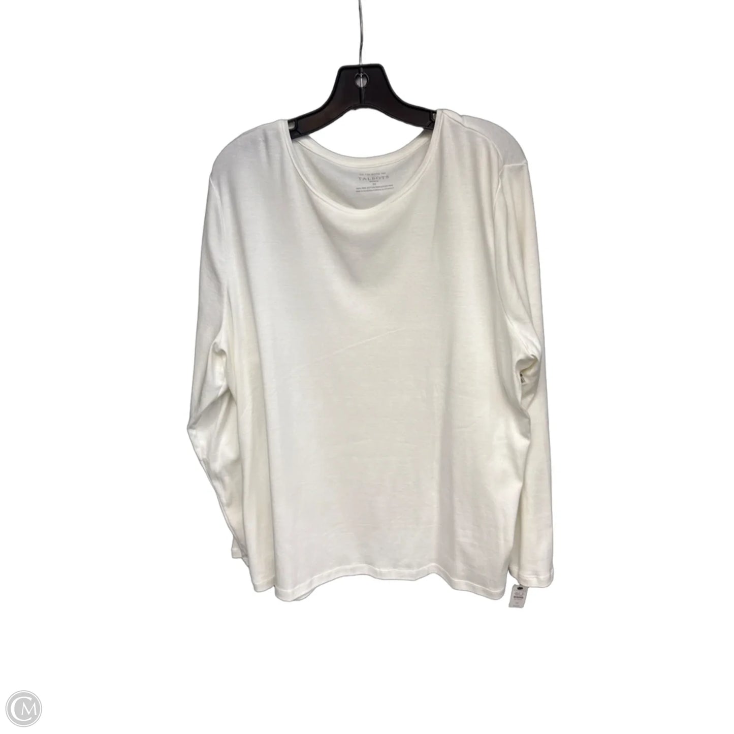Top Long Sleeve By Talbots In White, Size: 3x