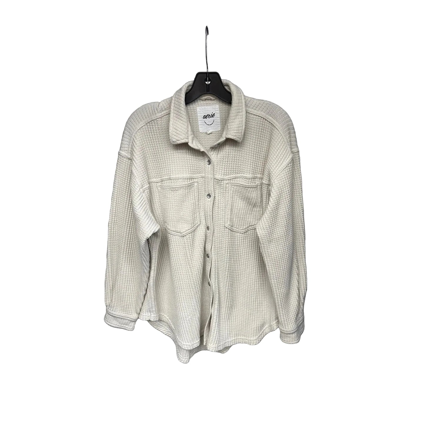 Top Long Sleeve By Aerie In Cream, Size: S