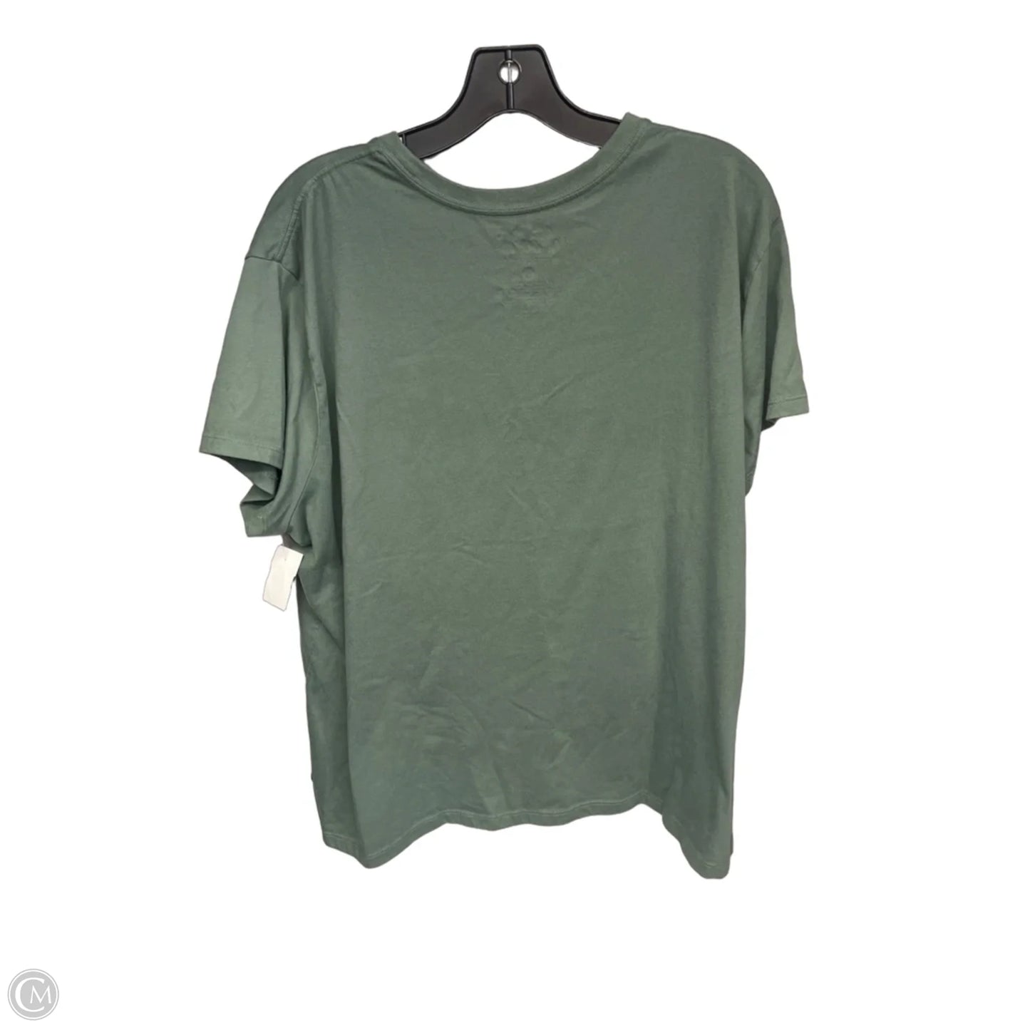Top Short Sleeve By Clothes Mentor In Green & Pink, Size: 2x