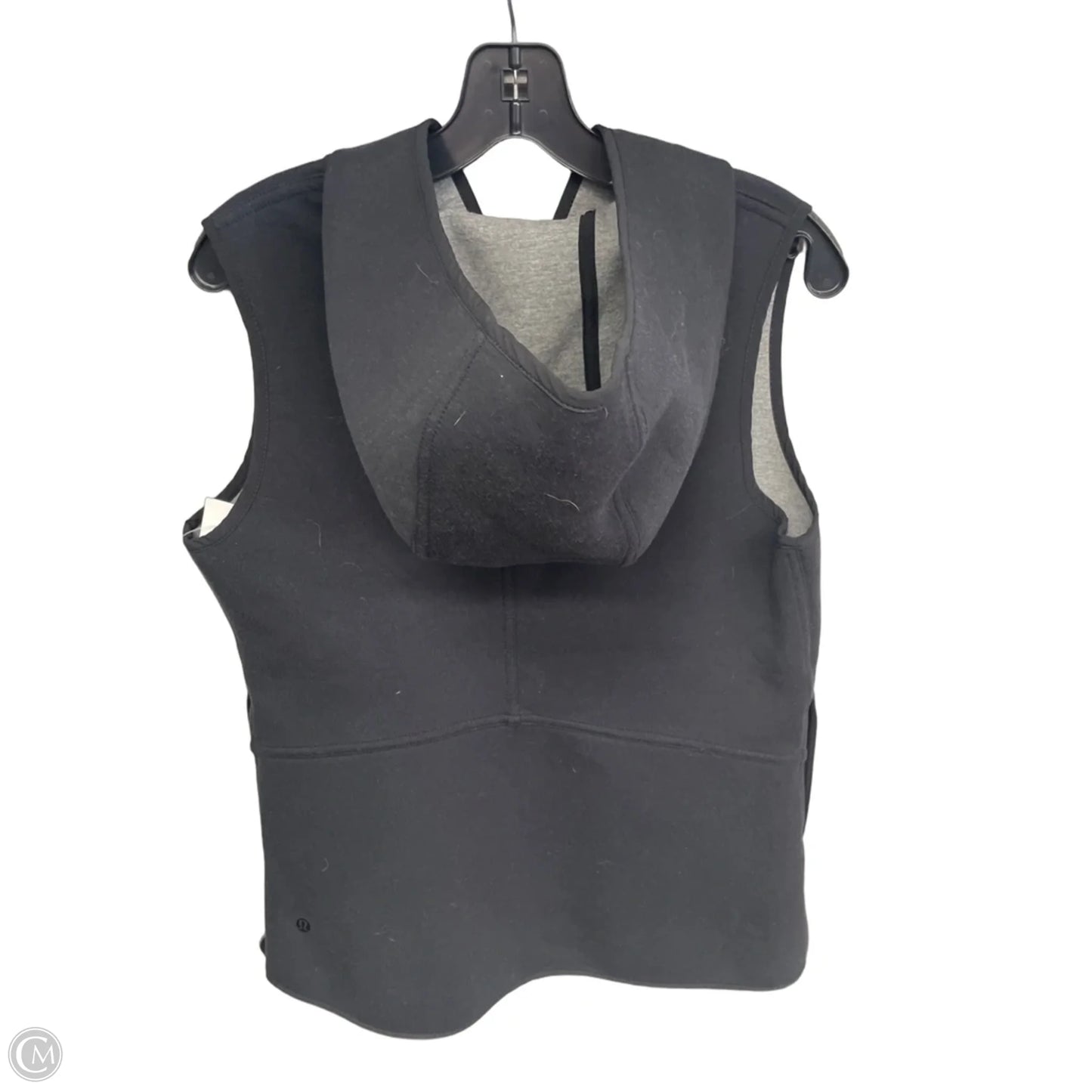 Athletic Jacket By Lululemon In Black & Grey, Size: 10