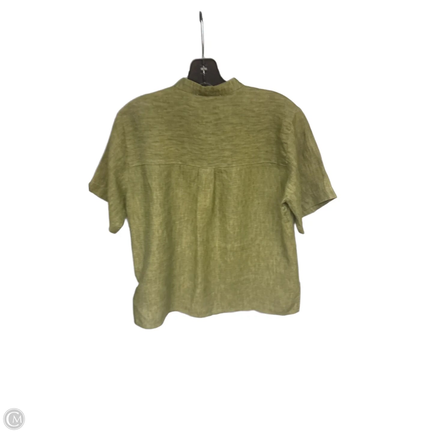 Top Short Sleeve By Eileen Fisher In Green, Size: Xxs