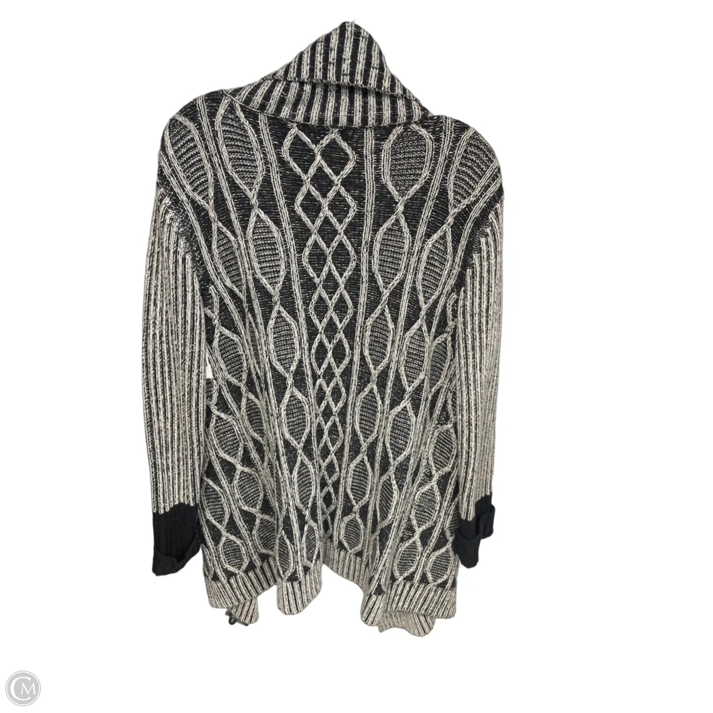 Sweater Cardigan By Max Studio In Black & White, Size: L