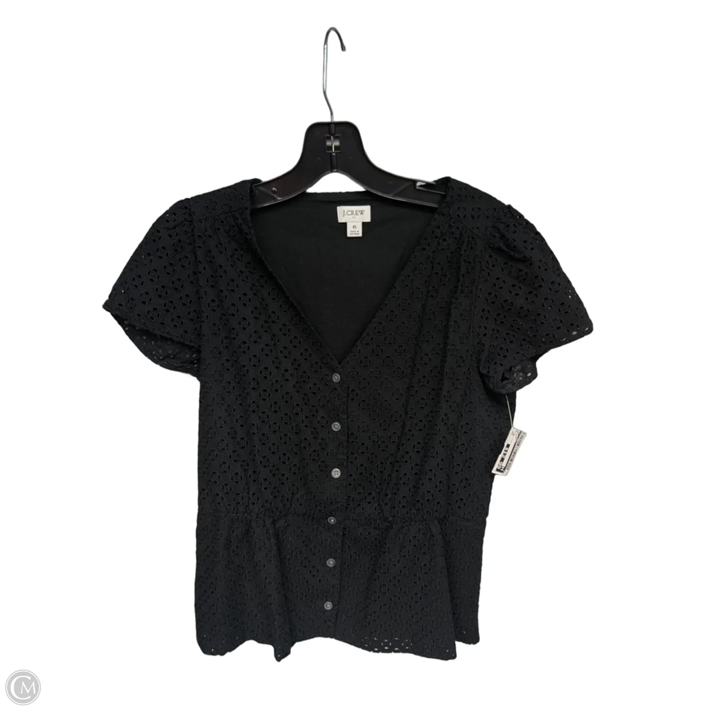 Top Short Sleeve By J. Crew In Black, Size: 6
