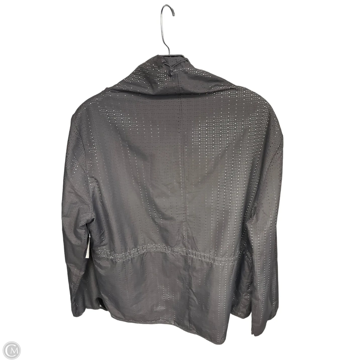 Athletic Jacket By Fabletics In Grey, Size: L
