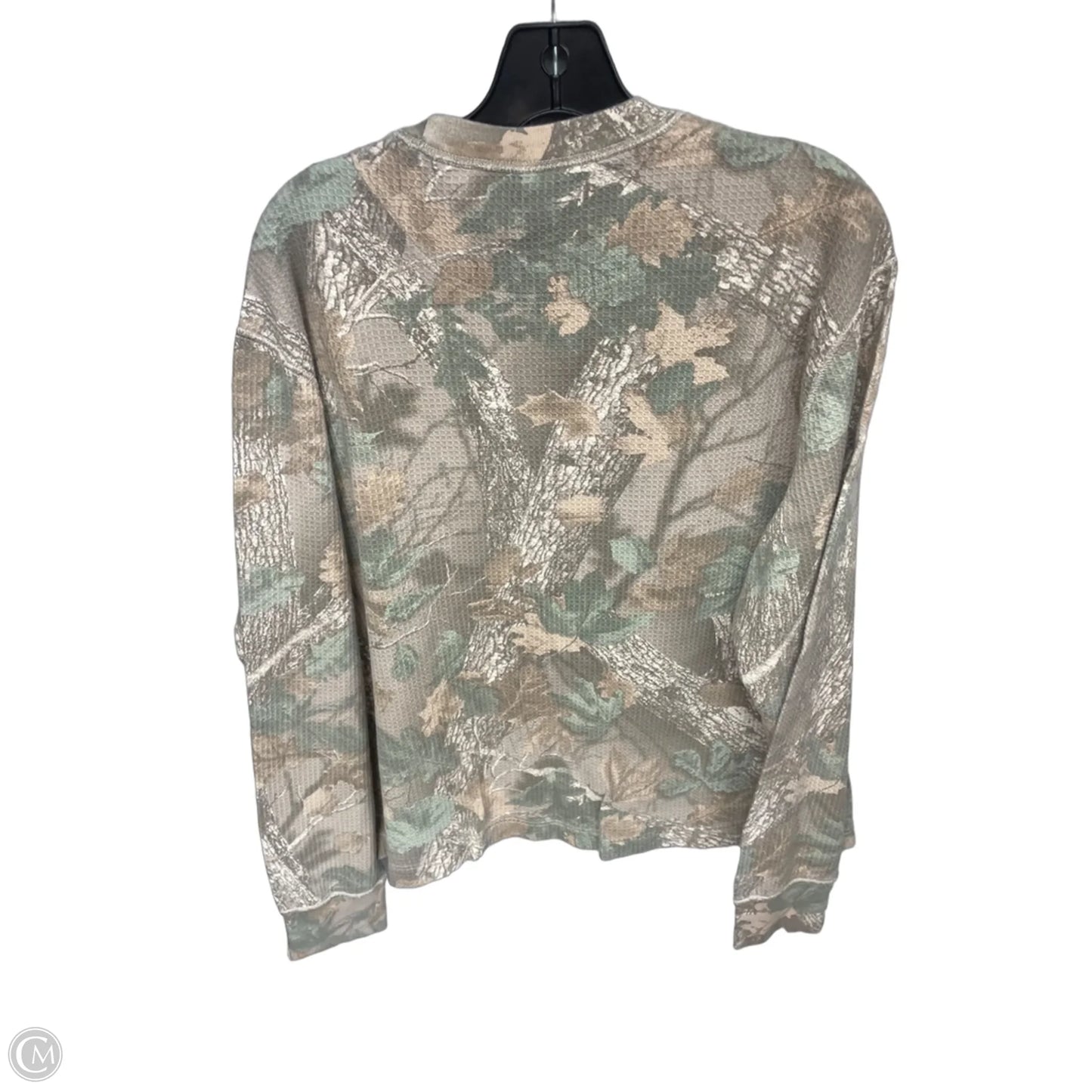 Top Long Sleeve By Abercrombie And Fitch In Camouflage Print, Size: L