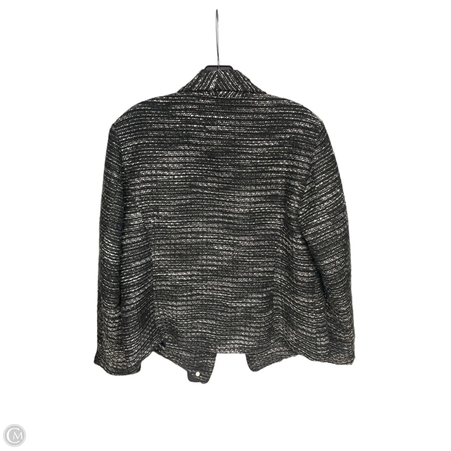 Blazer By Chicos In Black & White, Size: Xl