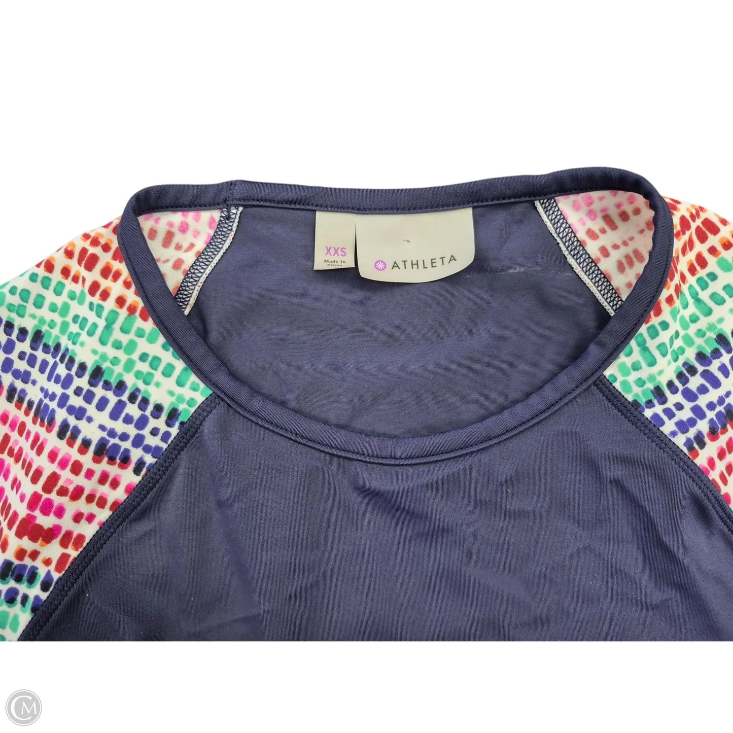 Athletic Top Short Sleeve By Athleta In Navy, Size: Xxs