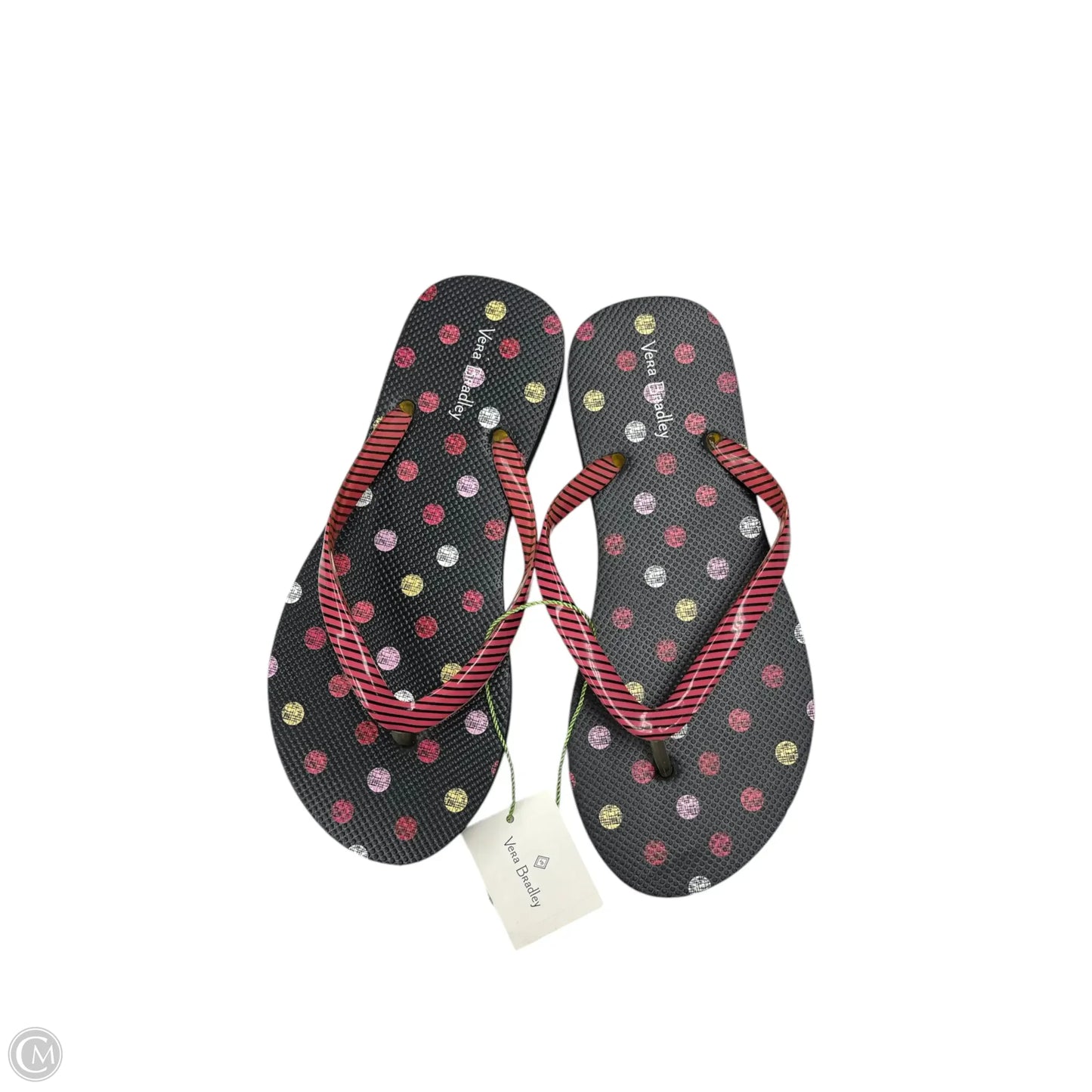 Sandals Flip Flops By Vera Bradley In Black & Red, Size: 6