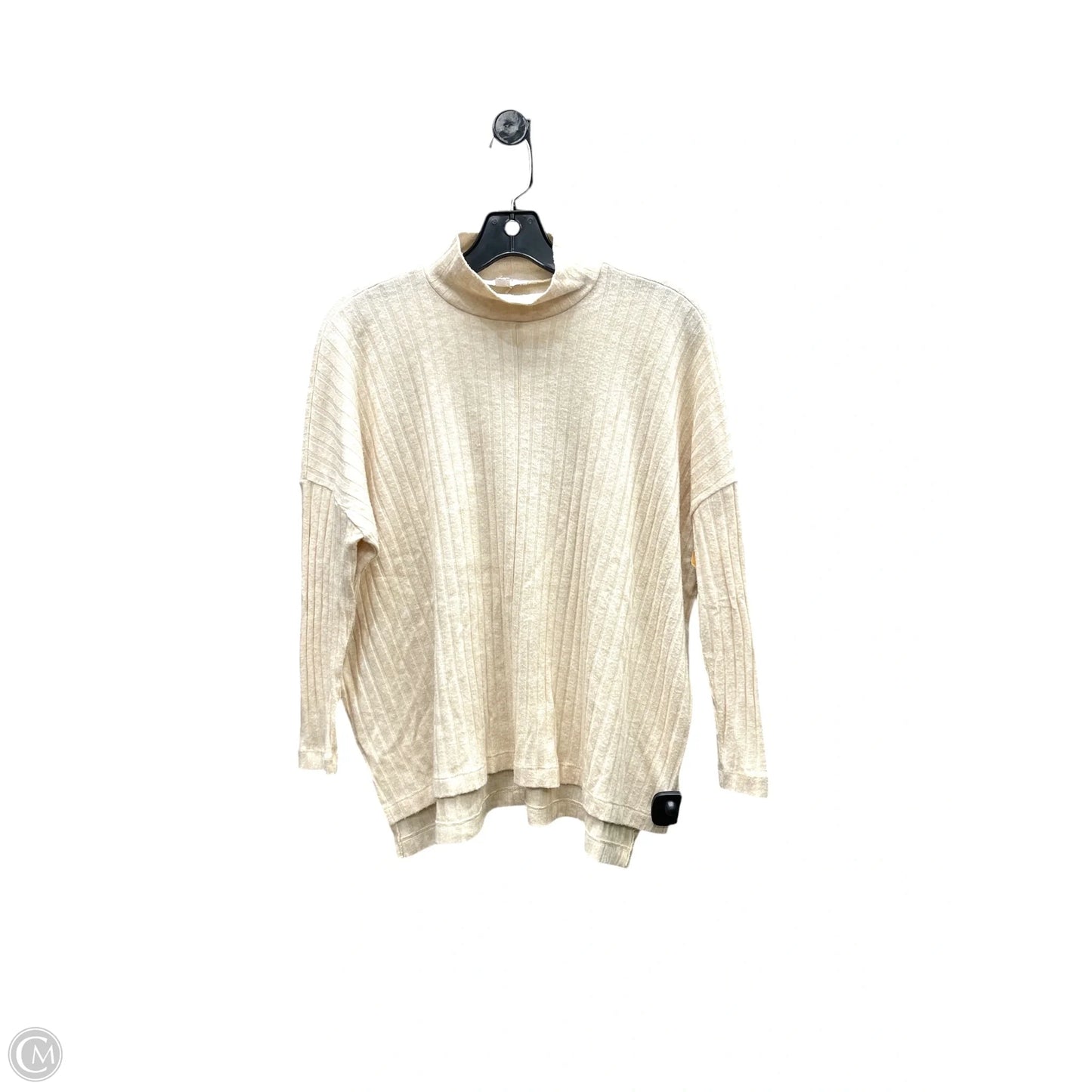 Top Long Sleeve Basic By Loft In Beige, Size: Xxsp