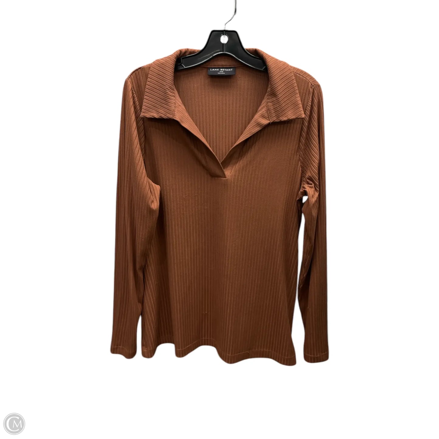 Top Long Sleeve By Lane Bryant In Brown, Size: Xl