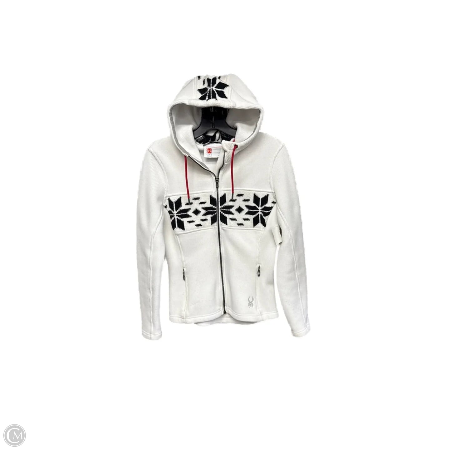 Sweatshirt Hoodie By Spyder In Black & White, Size: S