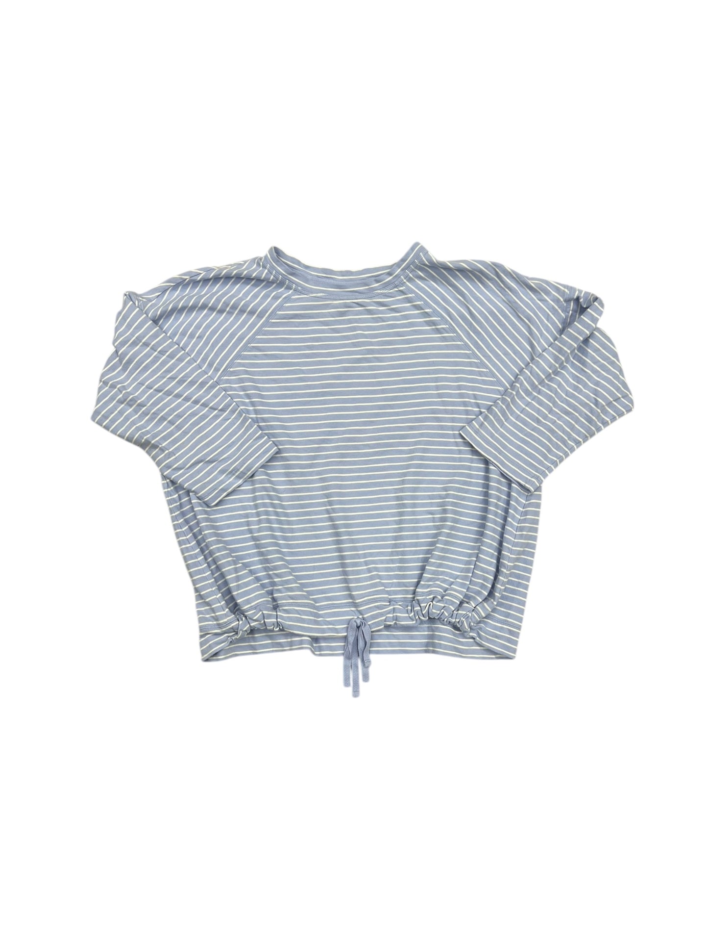 Top Long Sleeve By J. Jill In Blue & White, Size: 2x